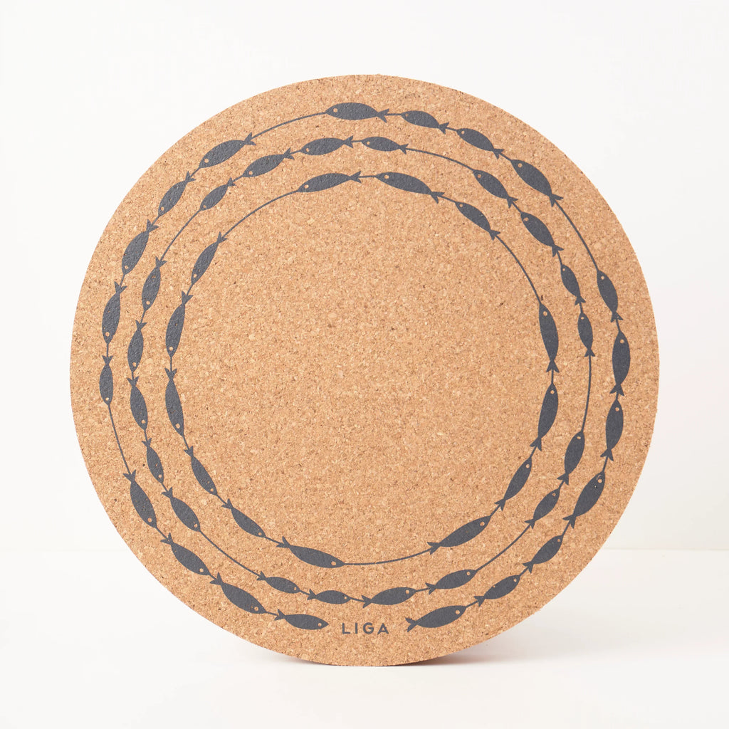 Cork Max Placemats | Fish On A Line | 3 Sets for 2