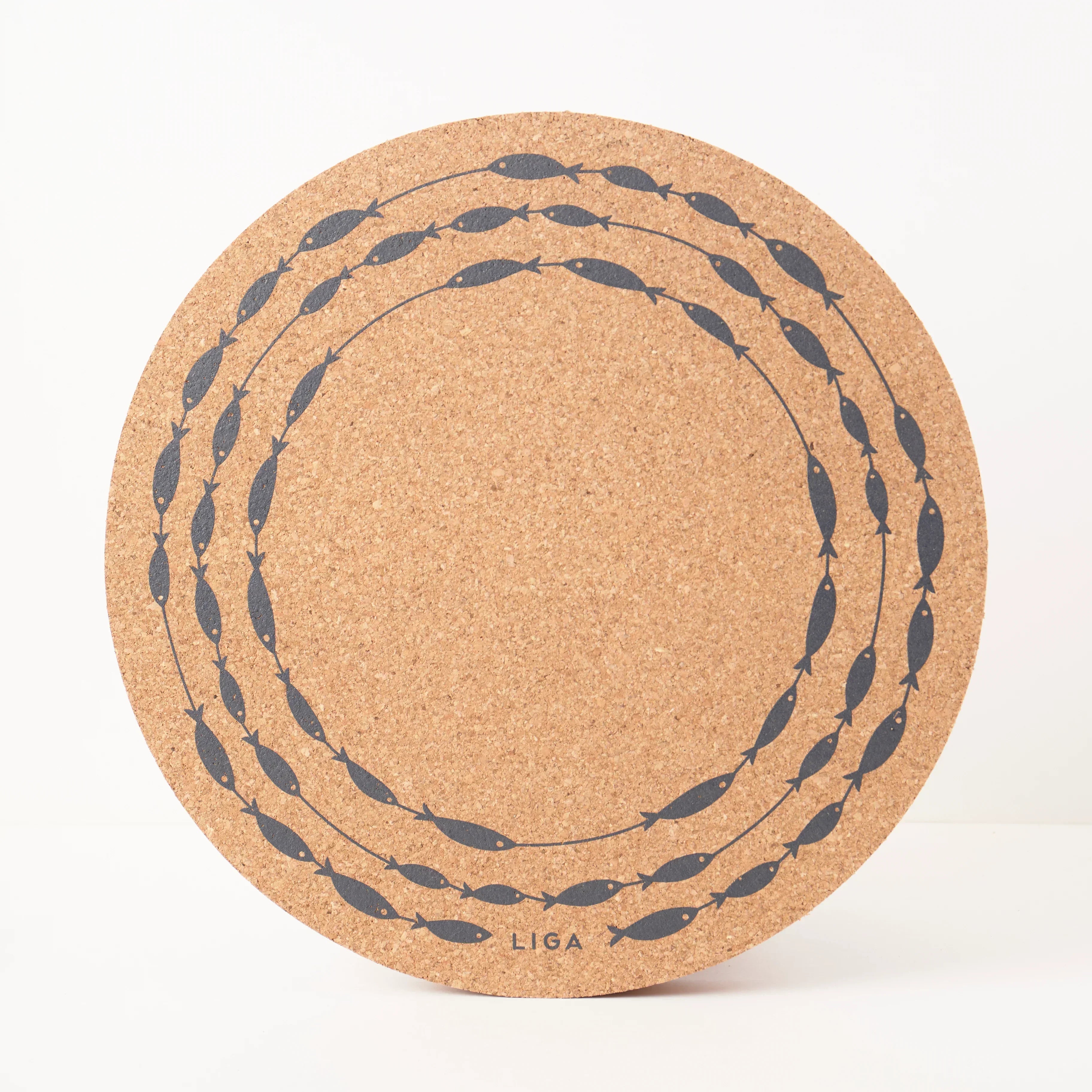 Cork Max Placemats | Fish On A Line | 3 Sets for 2