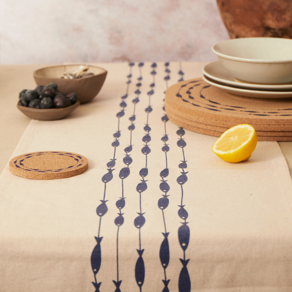 Organic Cotton Runner | Fish on a Line