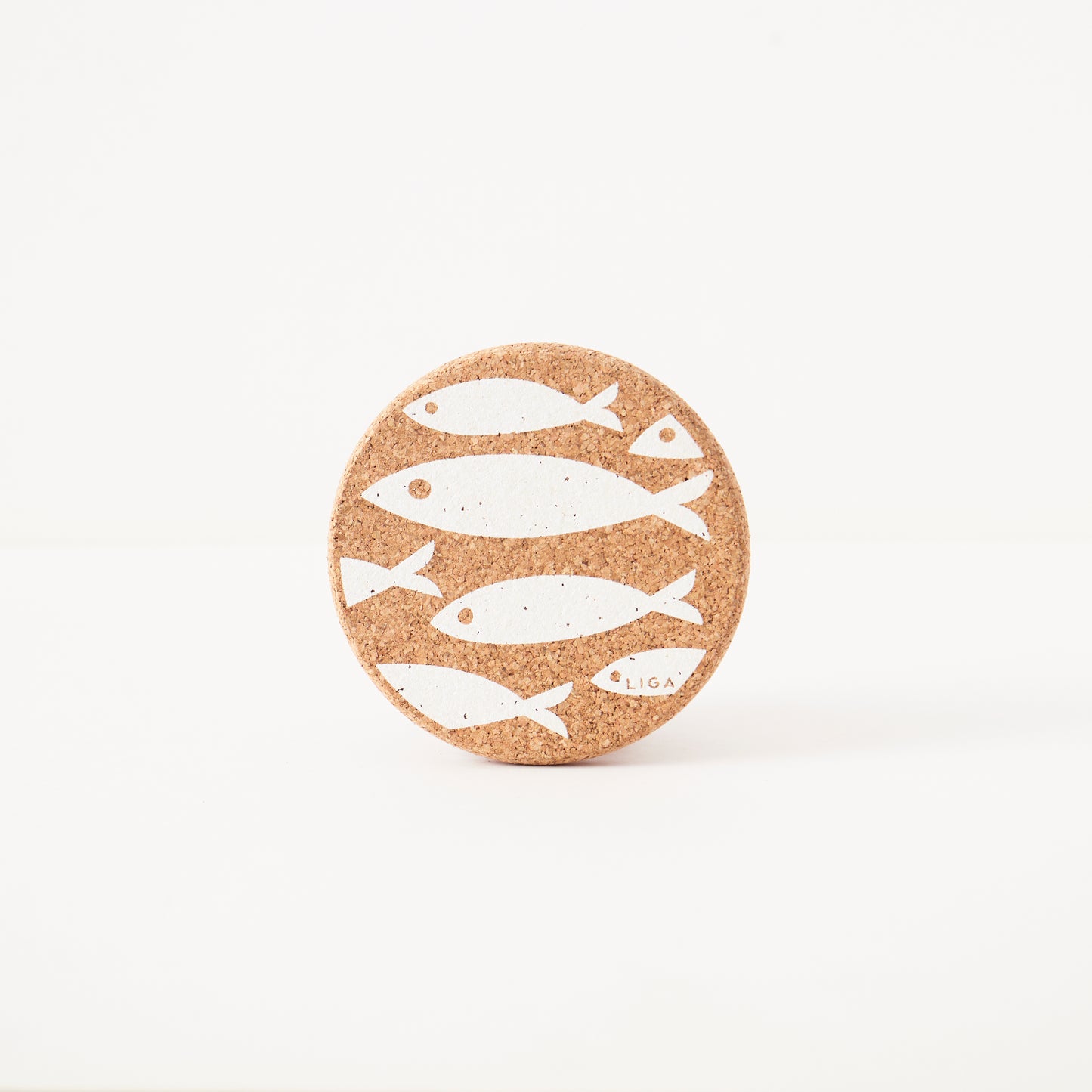 Cork Mats | Fish White