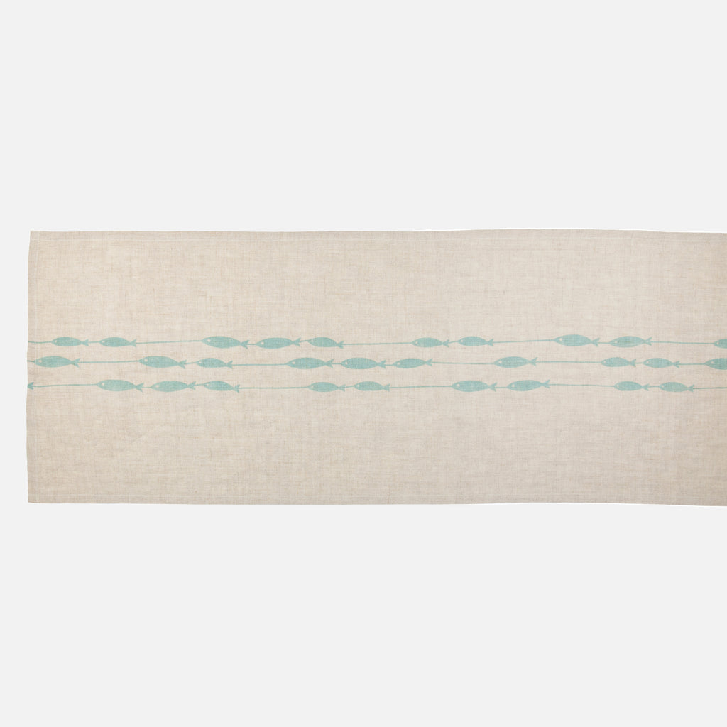 Linen Table Runner | Fish On A Line