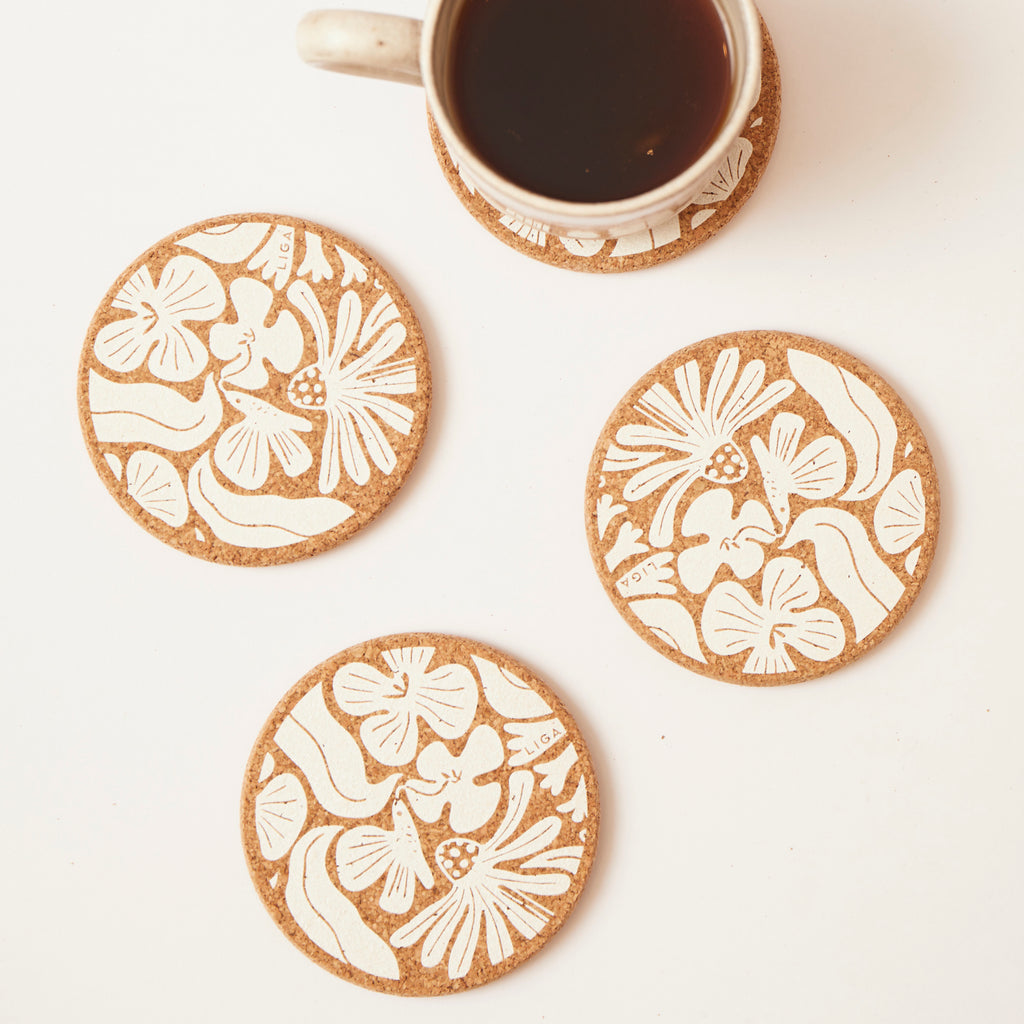 Cork Coaster Flora