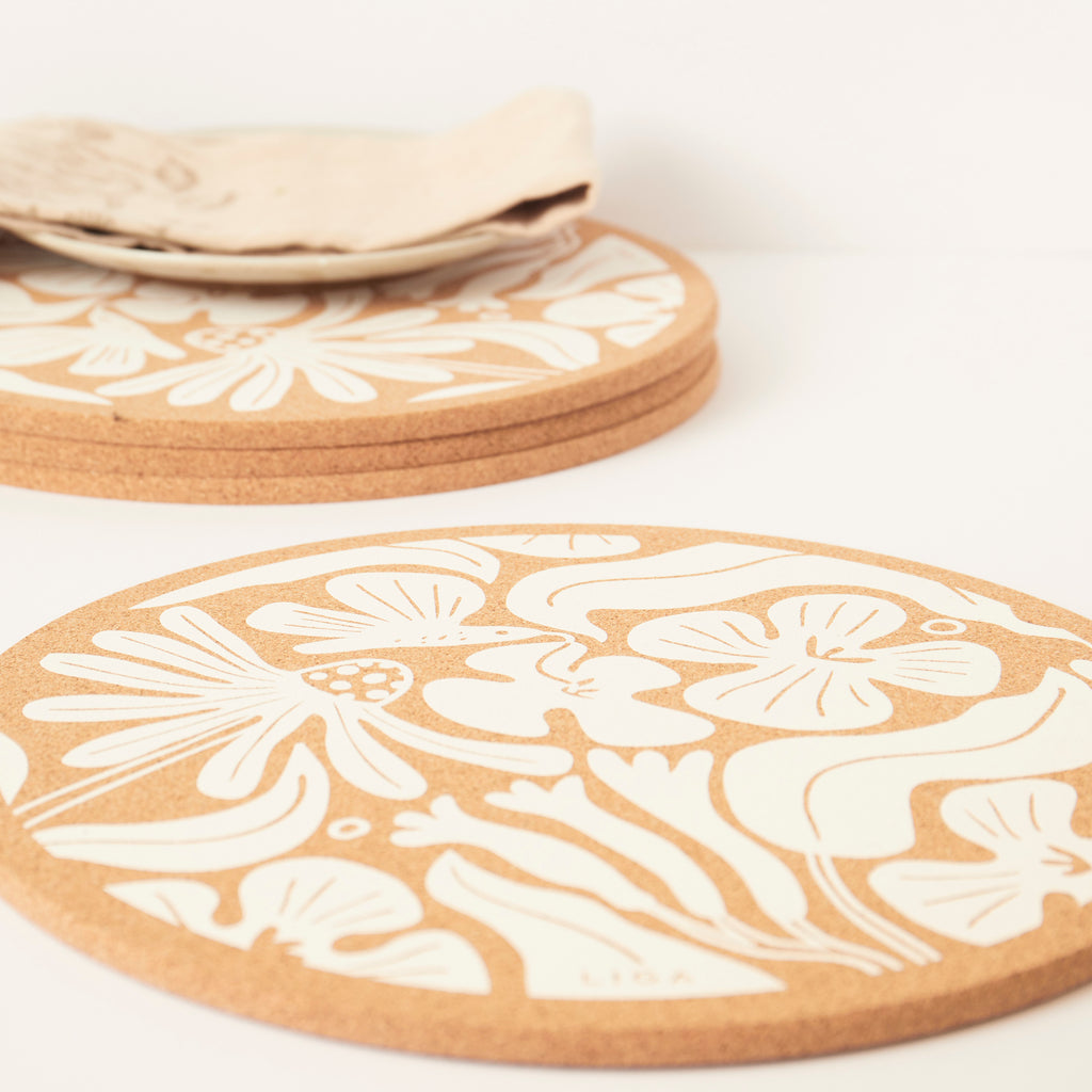 Cork Placemat - Flora