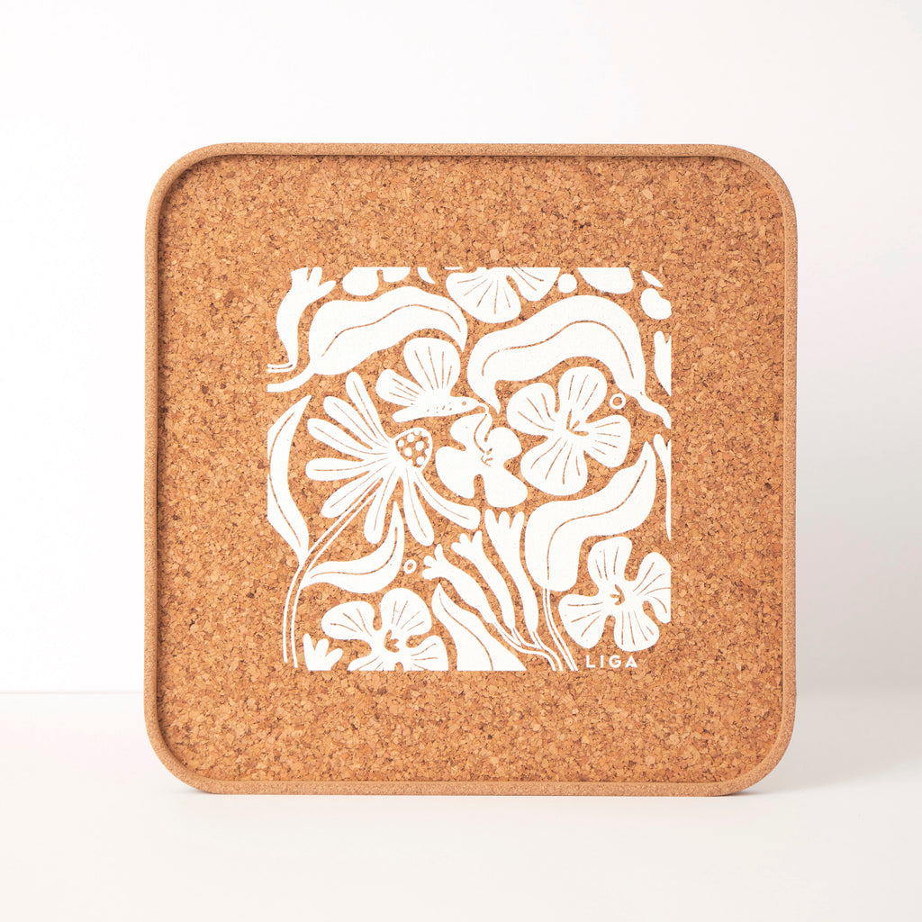 Eco Cork Tray | Flora