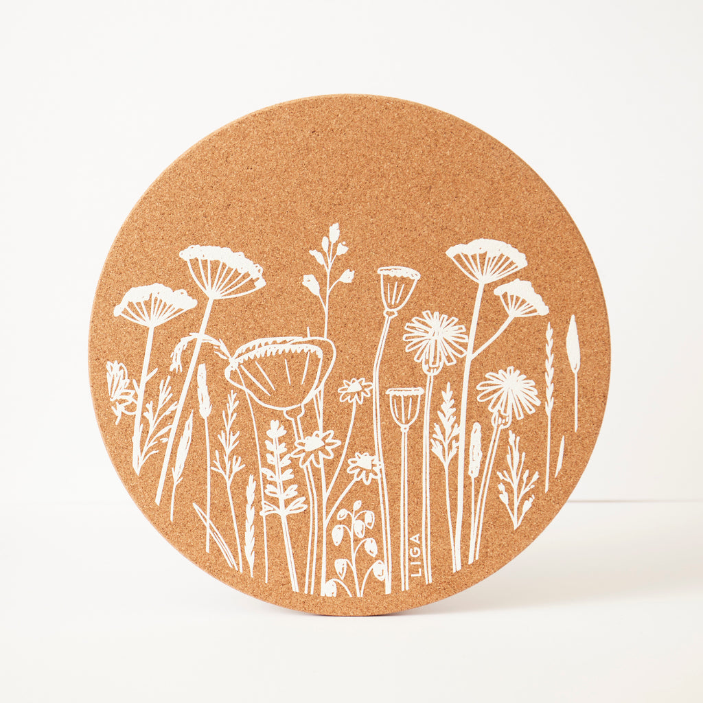Cork Placemat - Flowers