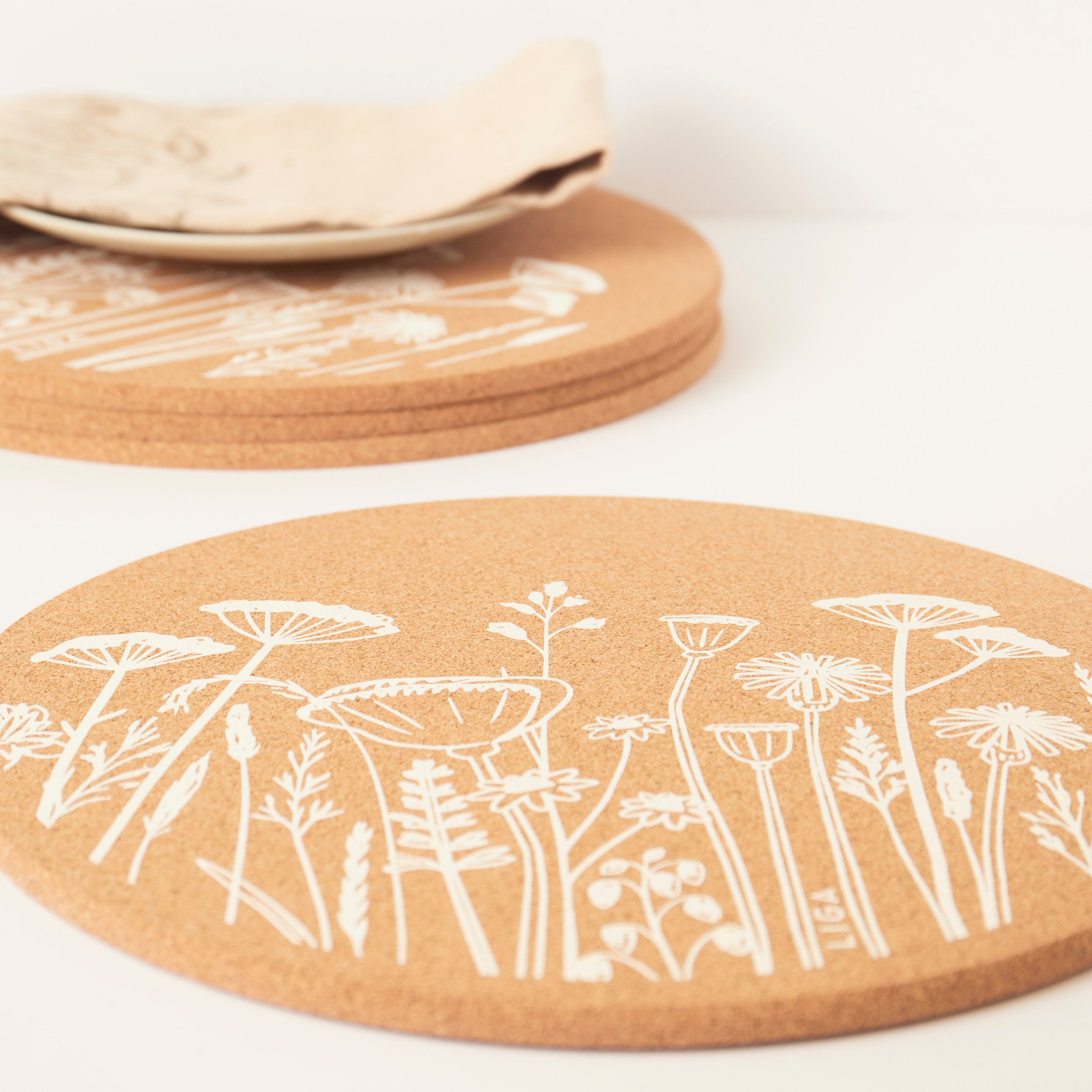 Cork Placemat - Flowers