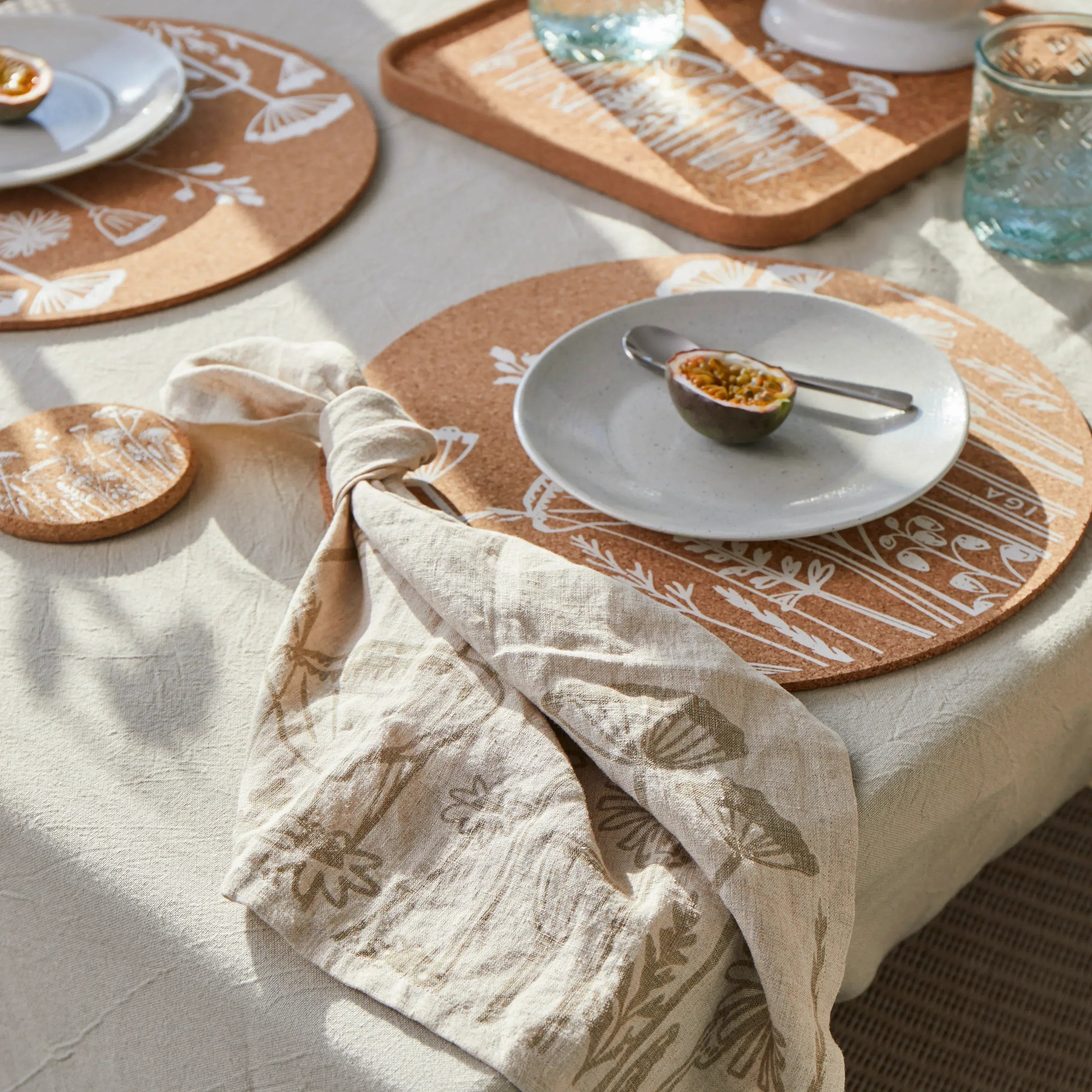 Cork Max Placemats | Flowers | 3 Sets for 2
