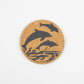 Cork Coaster Dolphins