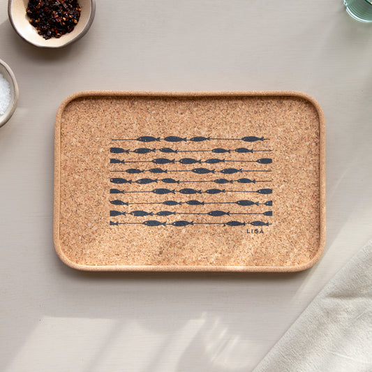 Cork Drinks Tray | Fish On A Line