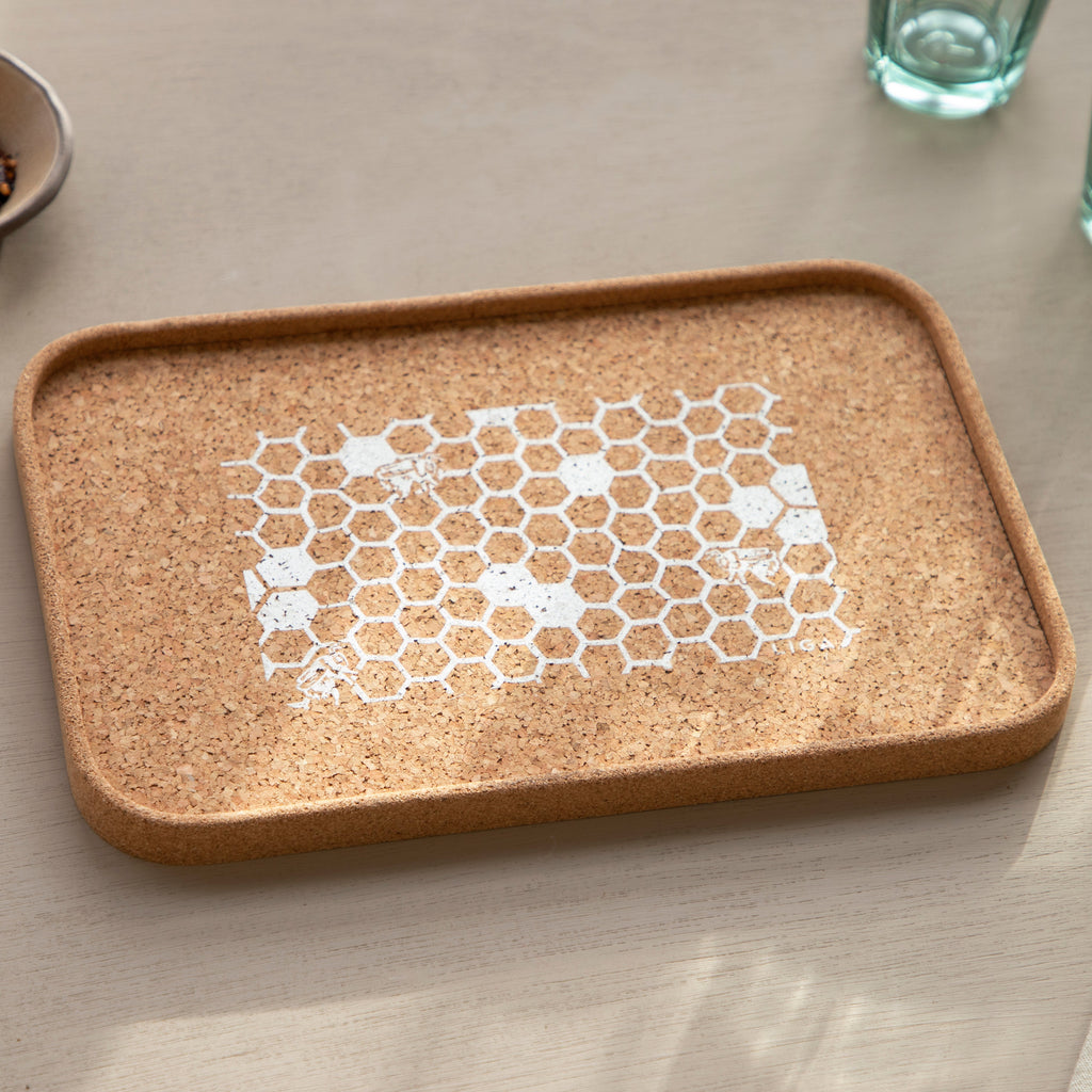 Cork Drinks Tray | Honeycomb