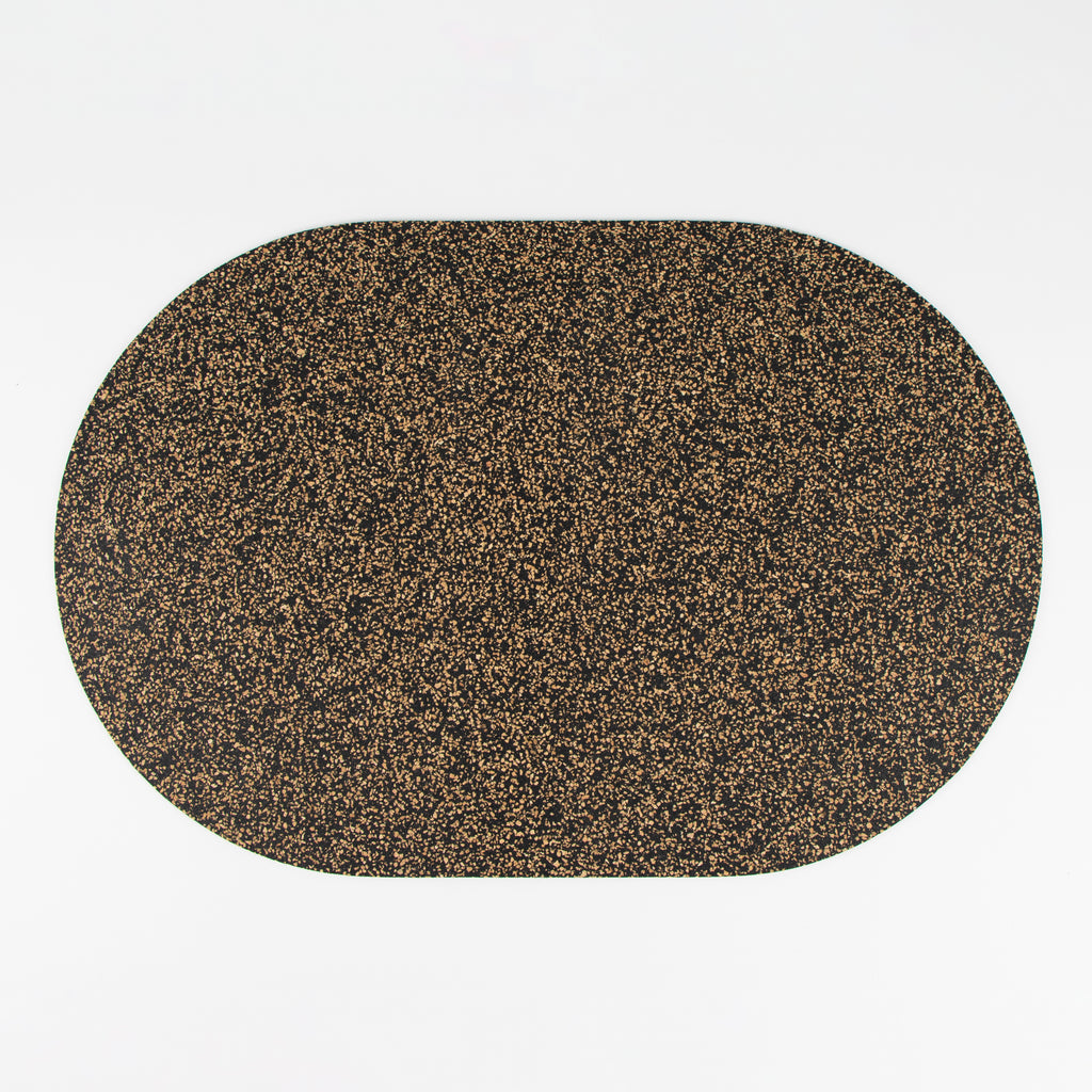 Dash Recycled Rubber & Cork Placemats | Oval S/8 + 8 FREE coasters
