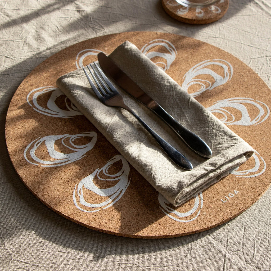 Cork Max Placemats | Oyster | 3 Sets for 2