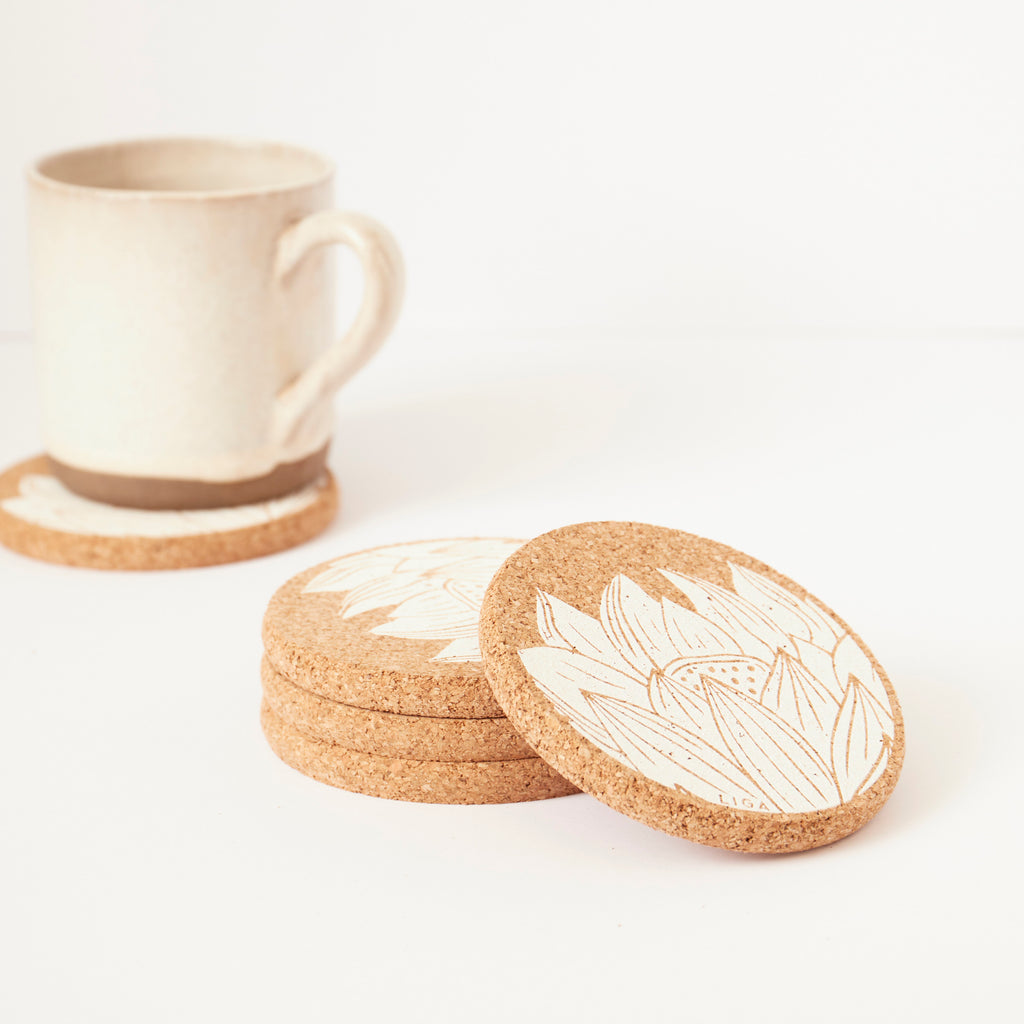 Cork Coaster Lotus