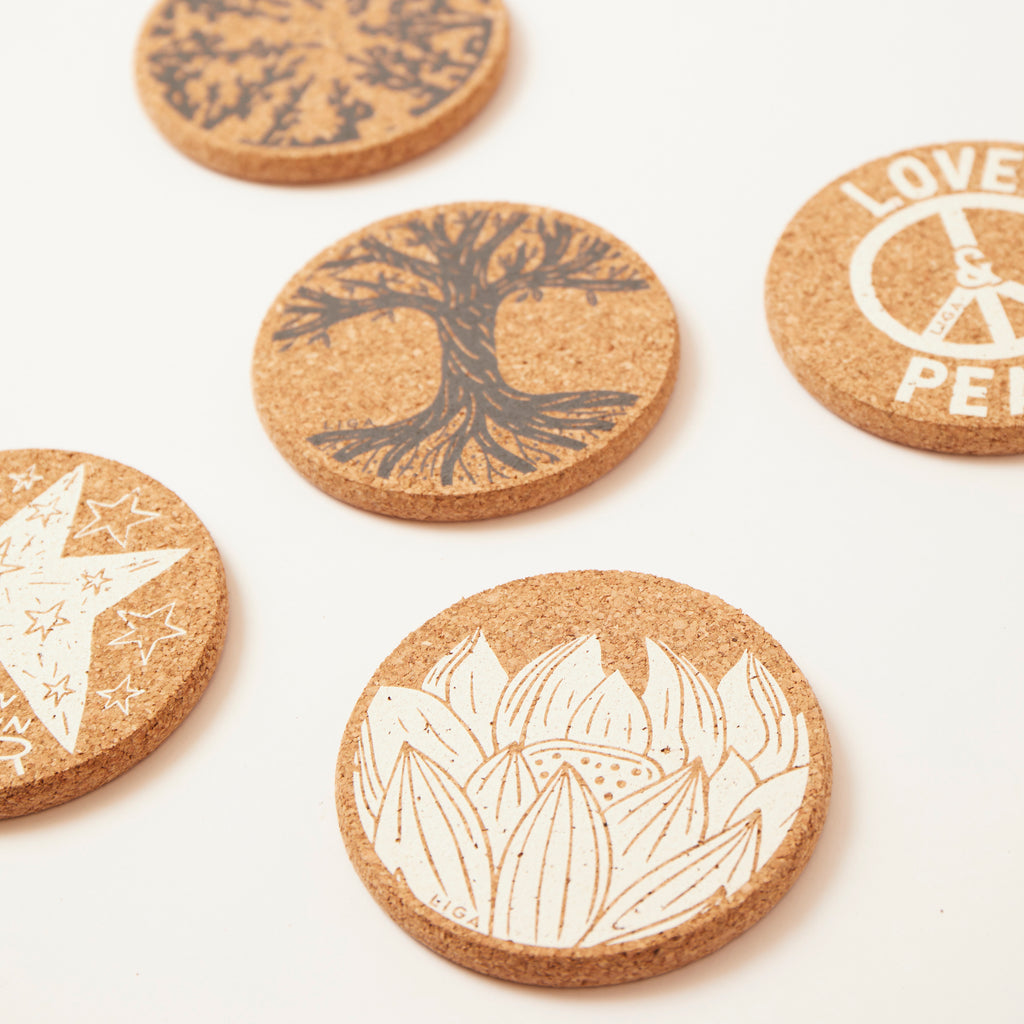 Cork Coaster Lotus