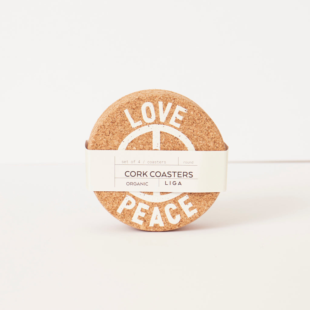Cork Coaster Love & Peace