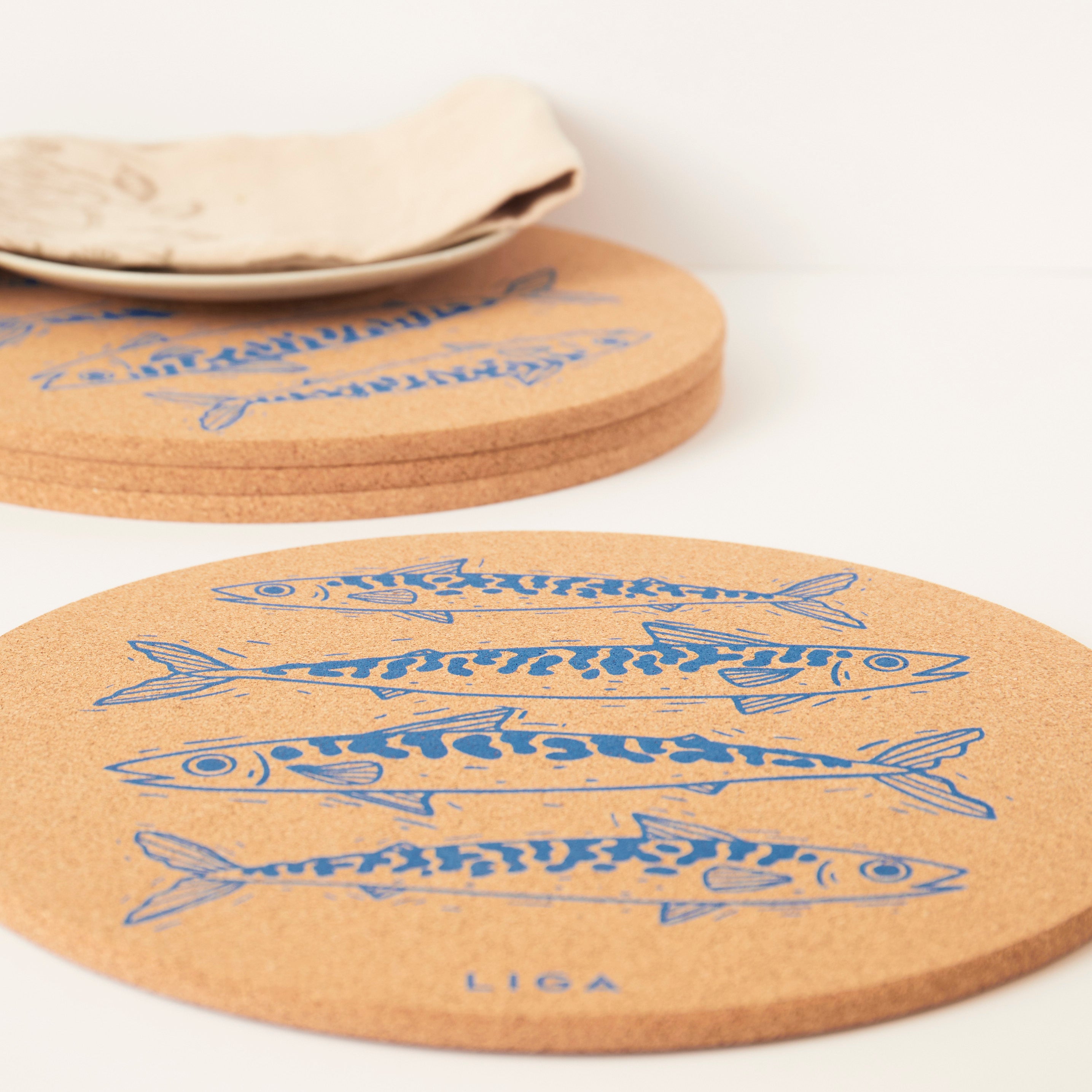Cork Placemat - Mackerel