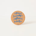 Cork Coaster Mackerel Blue