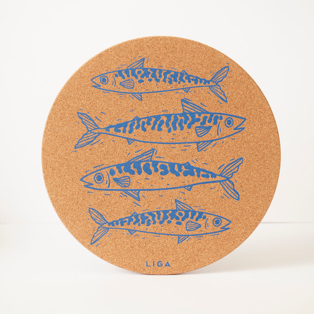 Cork Placemat - Mackerel