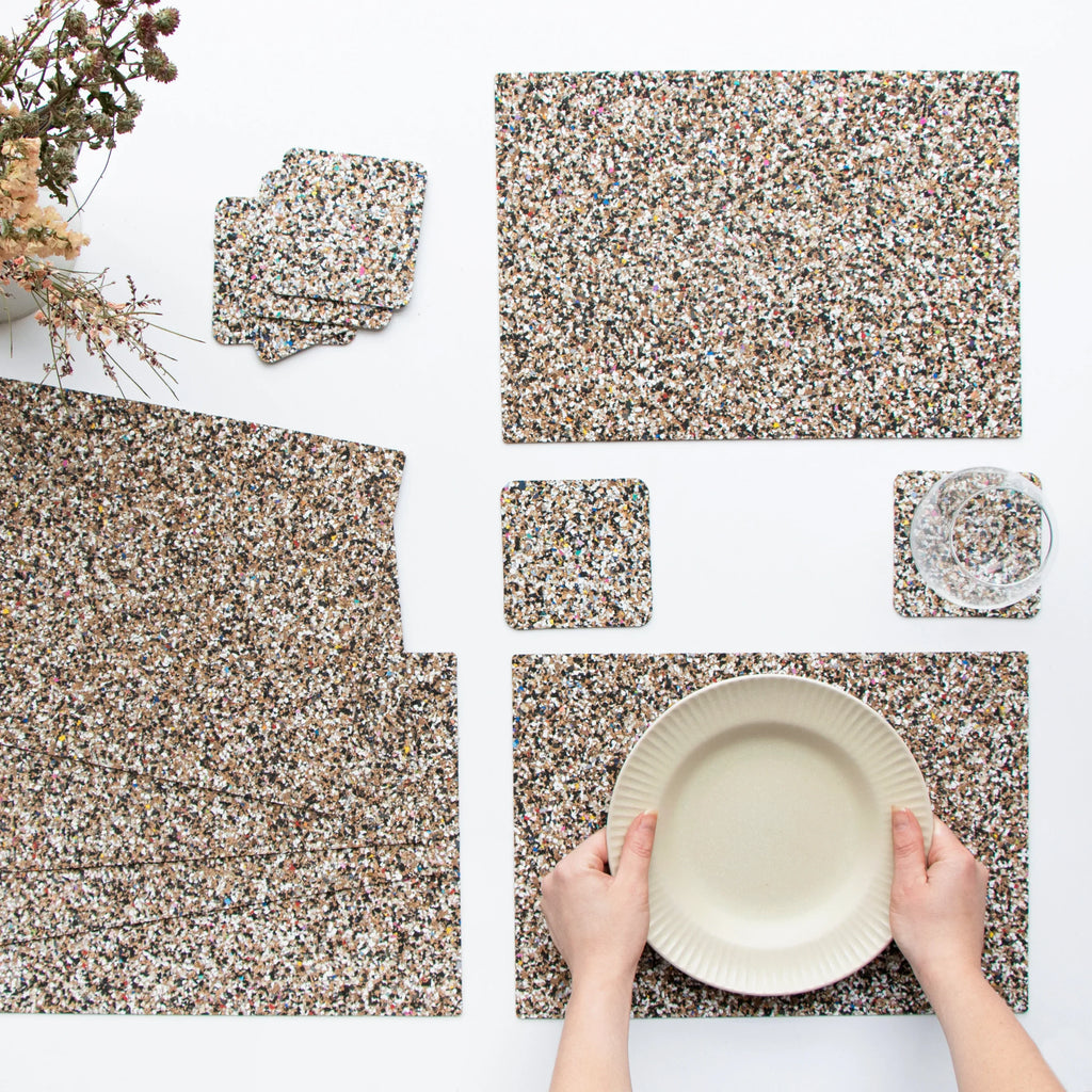Beach Clean Rectangle Placemats and Coasters - Table S/6