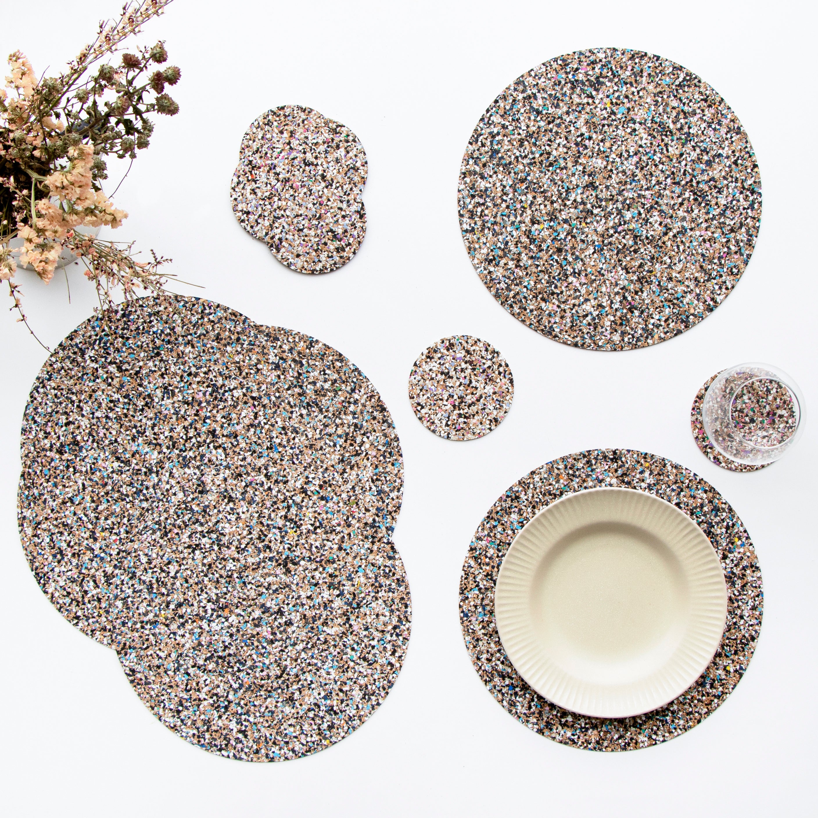 Beach Clean Placemat & Coaster S/6 | Round