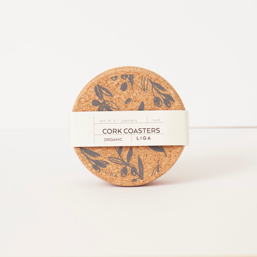 Cork Coaster Olive & Pip