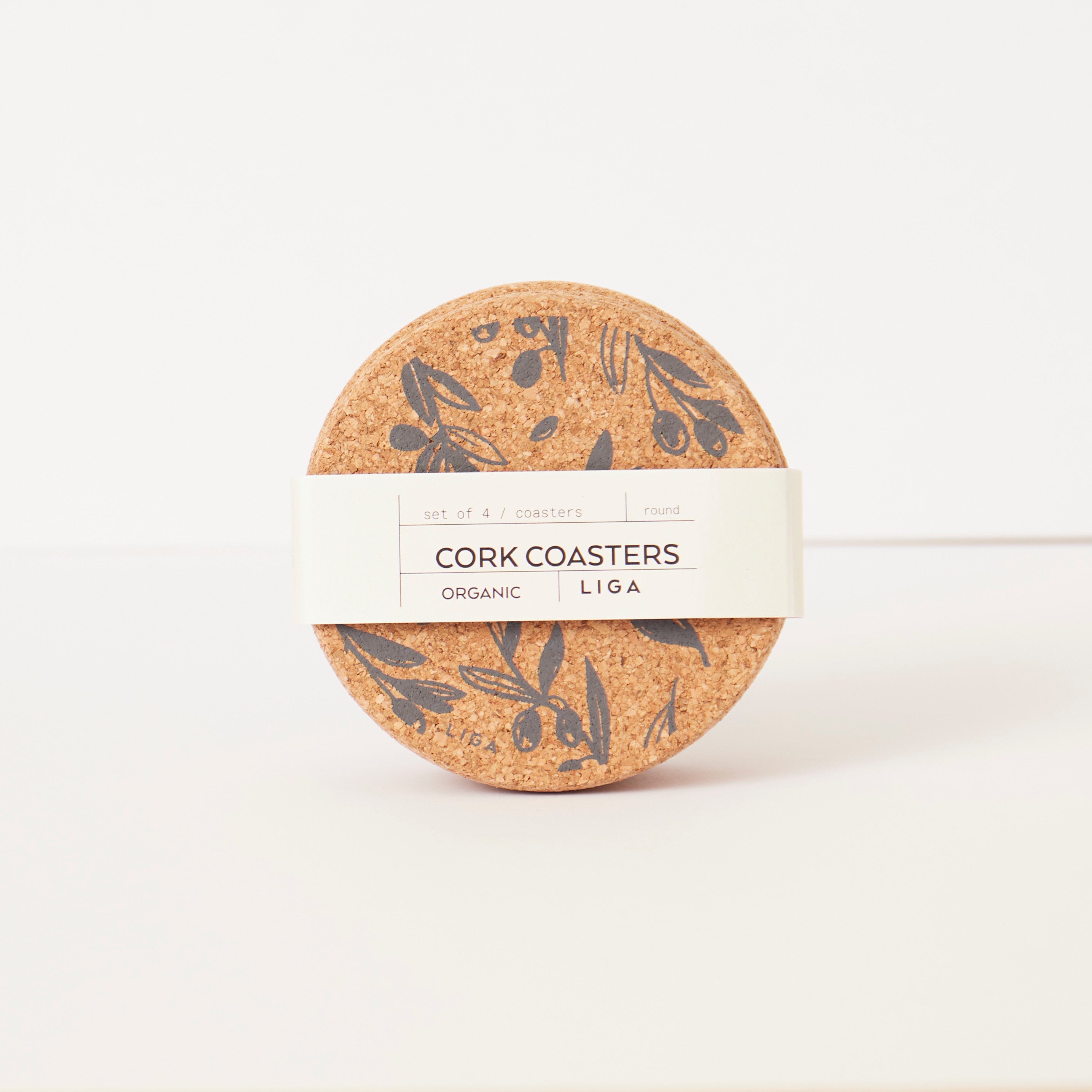 Cork Coaster Olive & Pip