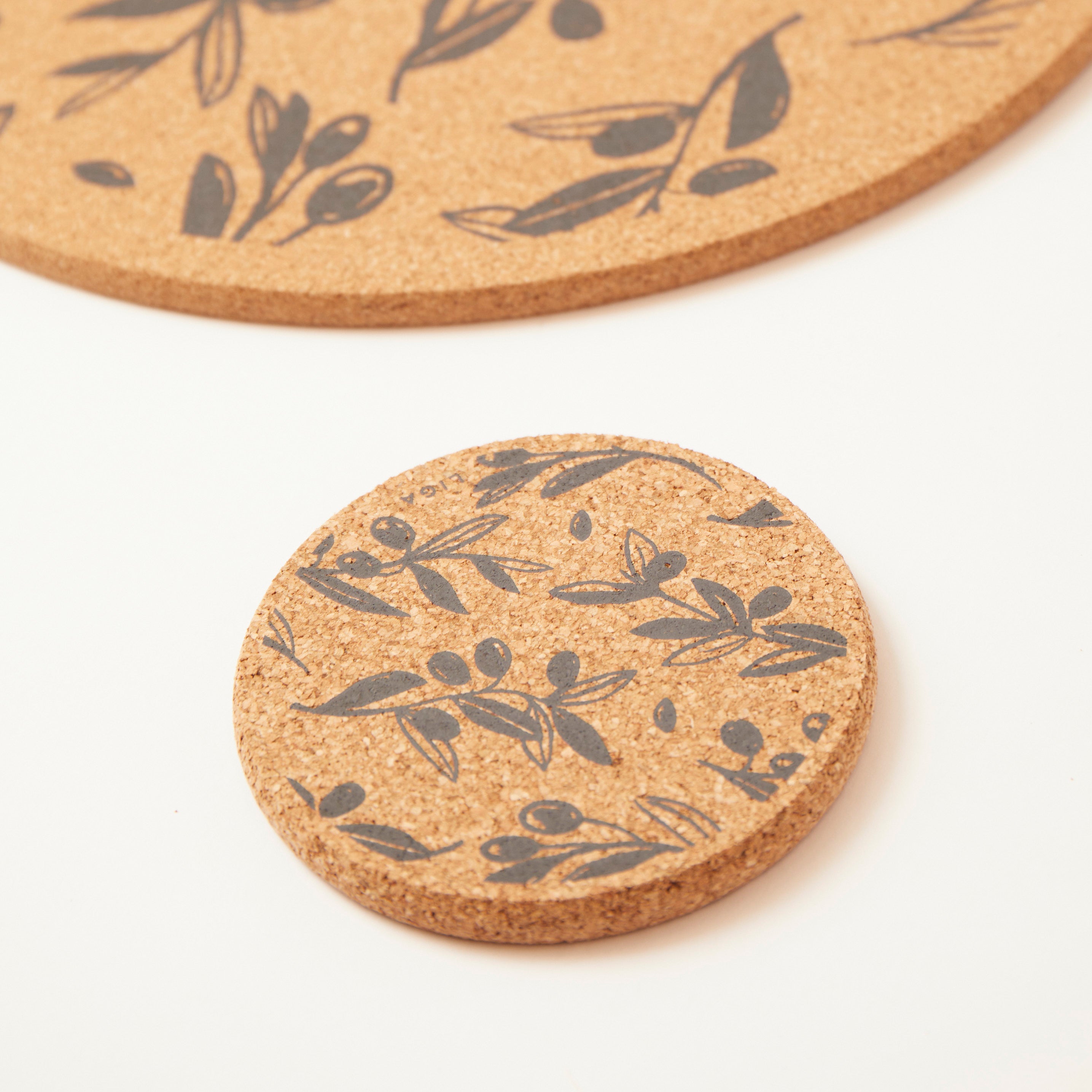 Cork Coaster Olive & Pip