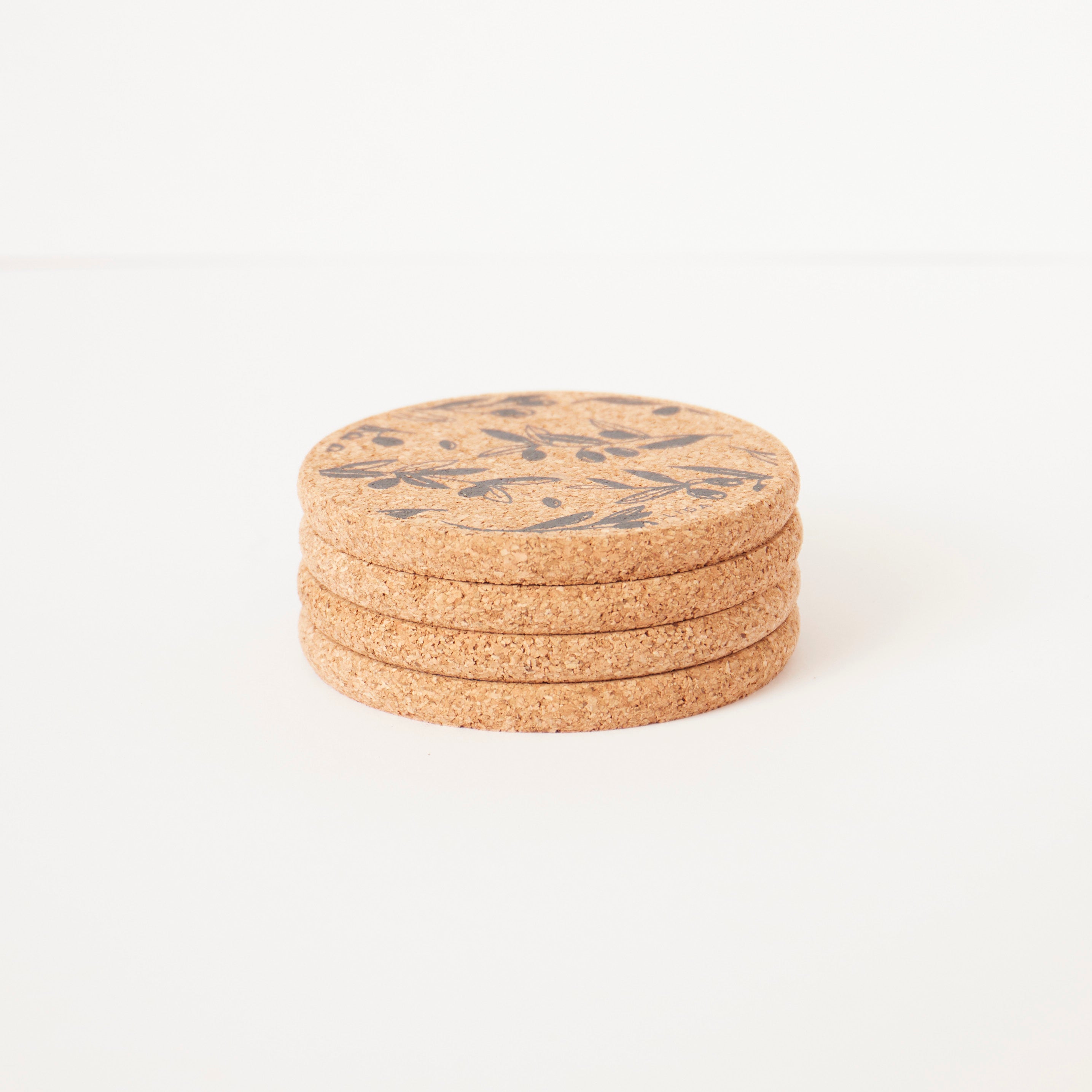 Cork Coaster Olive & Pip
