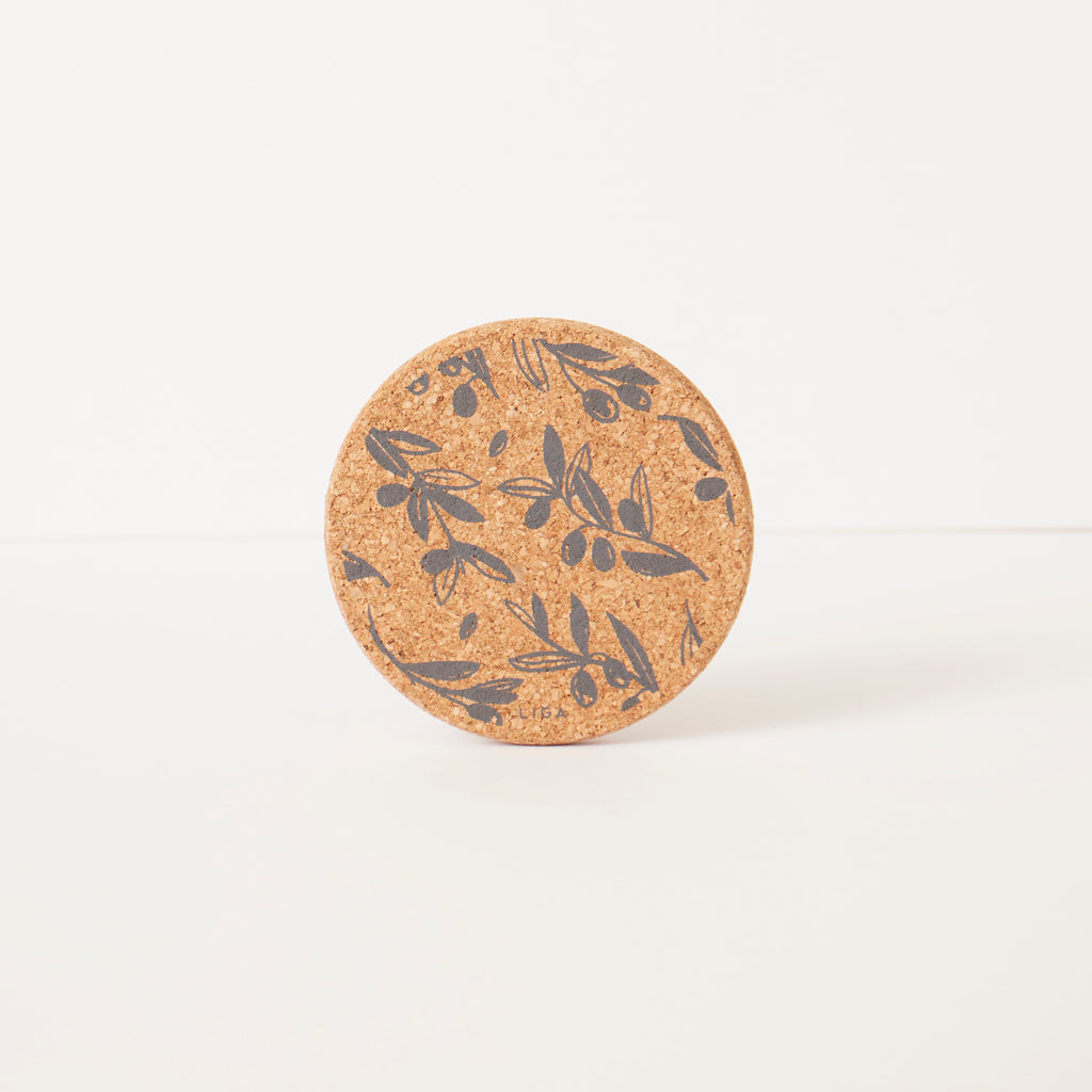 Cork Coaster Olive & Pip
