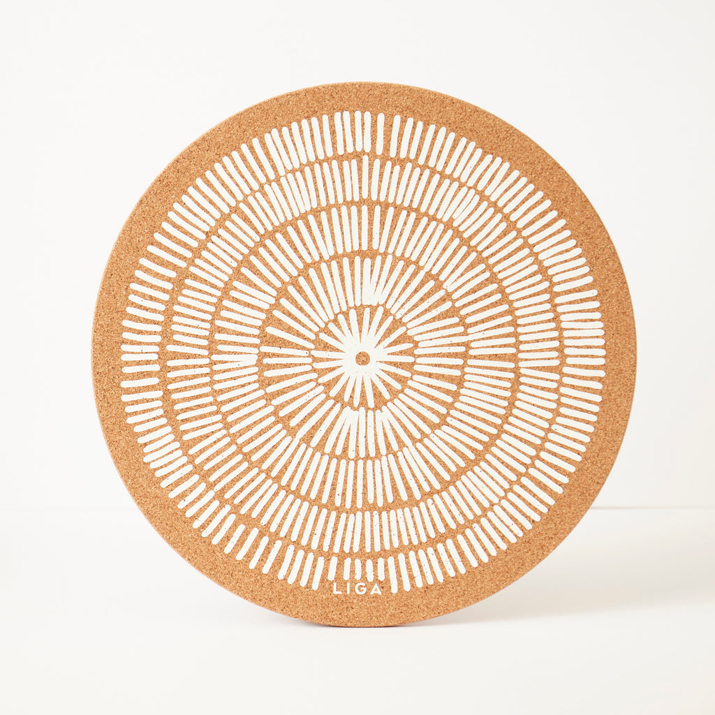 Cork Placemat - Sandy Lines