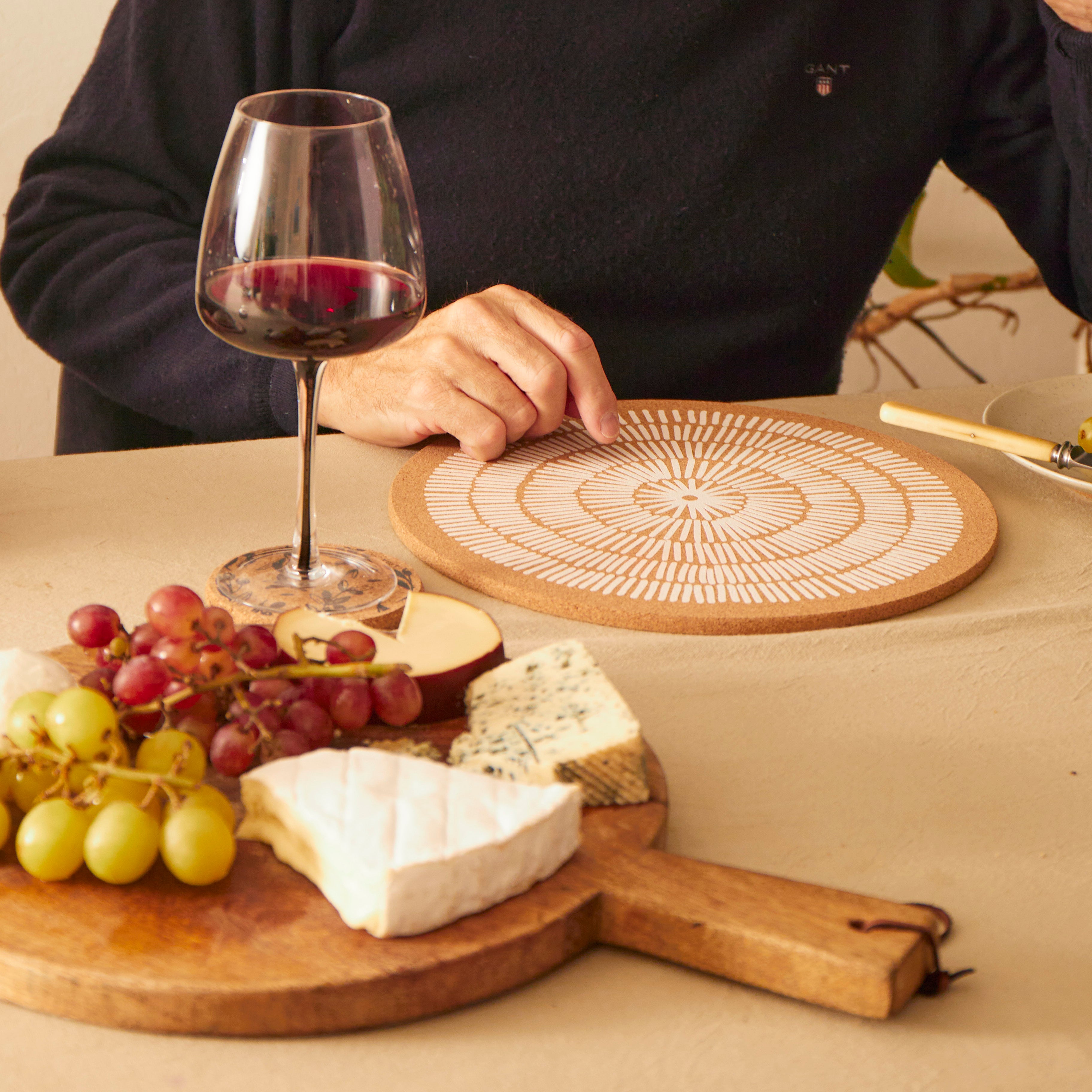 Cork Placemat - Sandy Lines