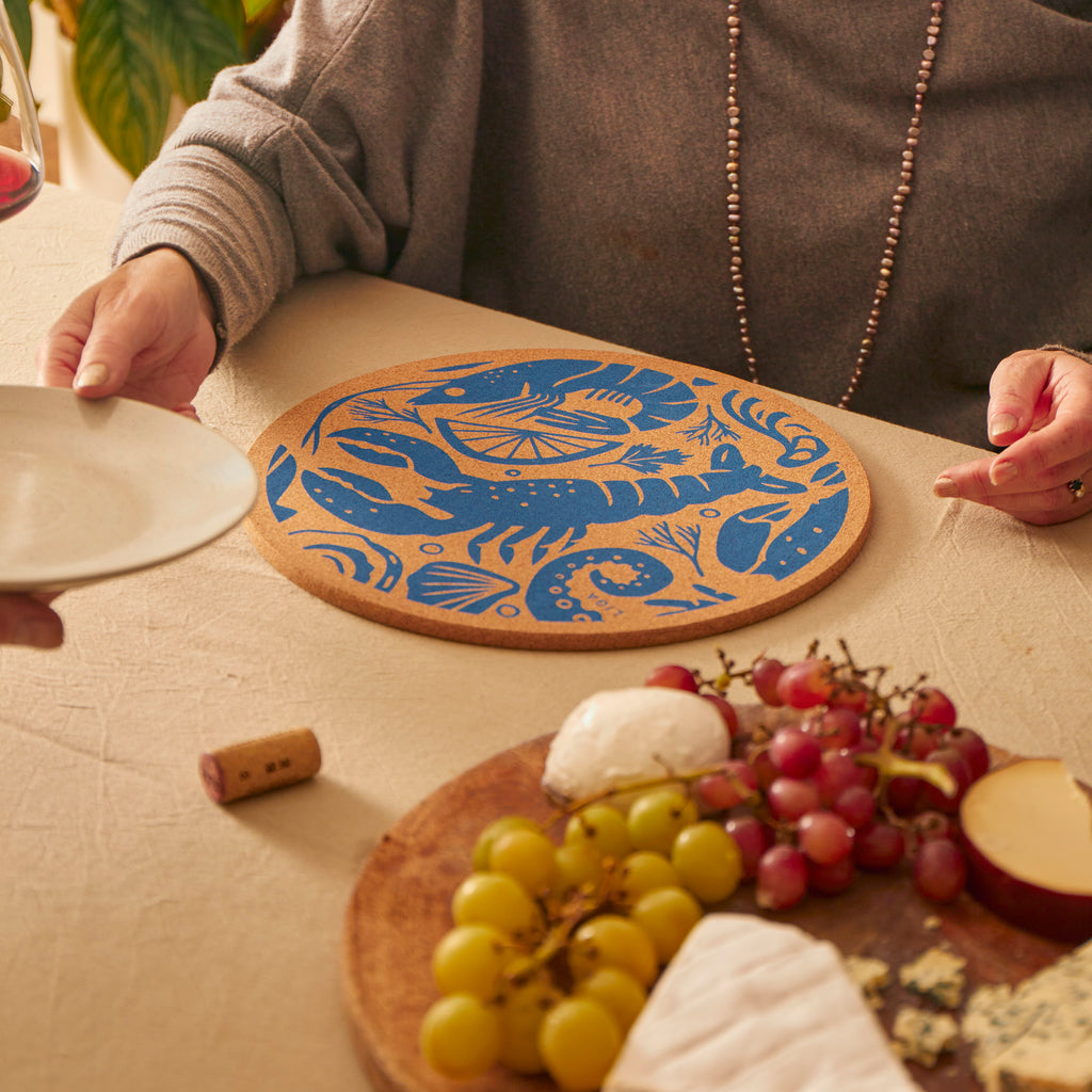 Cork Placemat - Seafood Platter