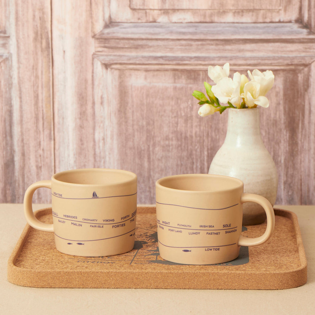 Shipping Forecast Mugs and Tray