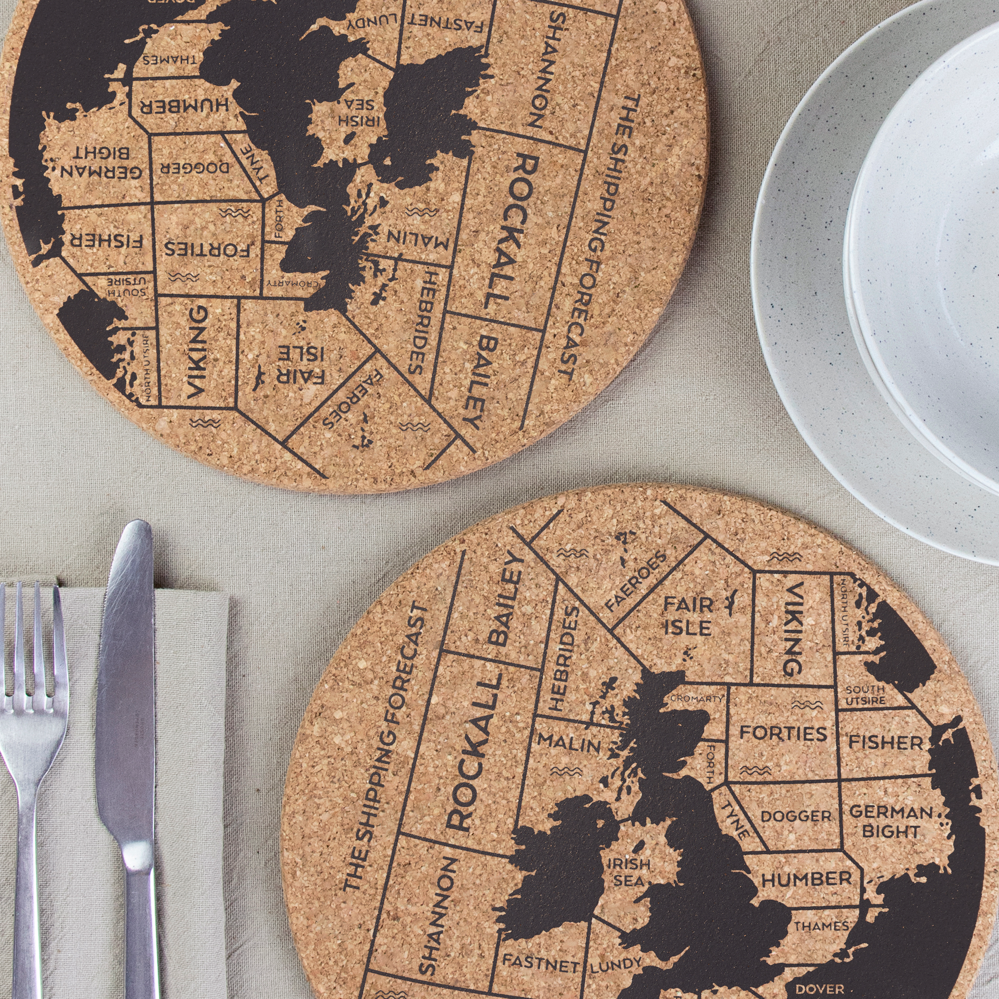 Cork Placemat - Shipping Forecast