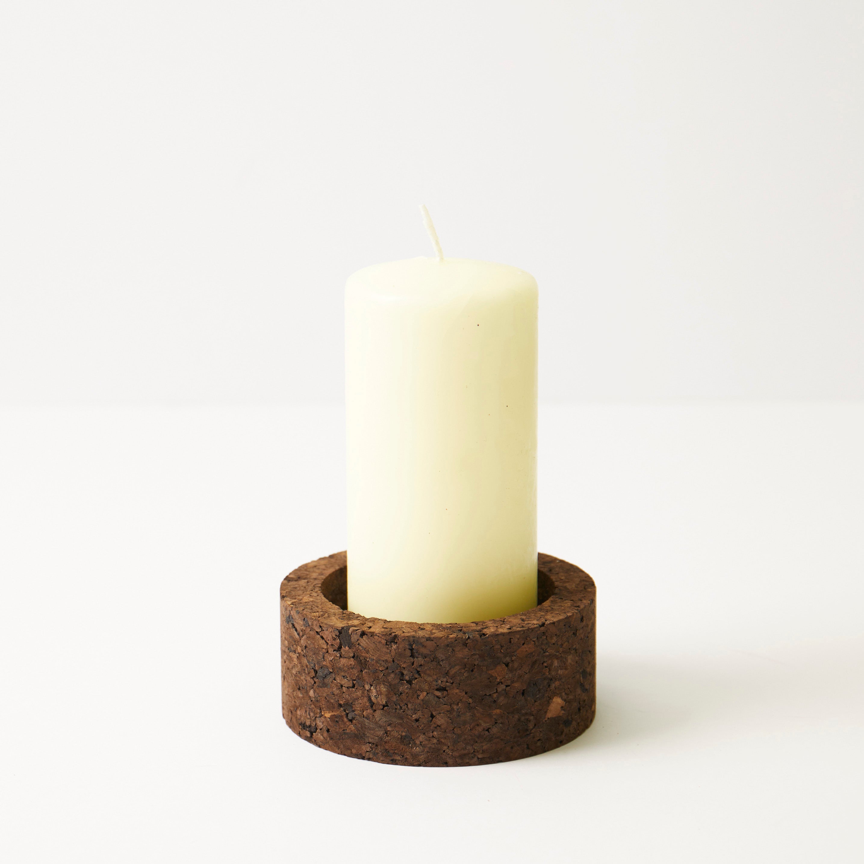 Eco Candle Holder | Smoked Cork