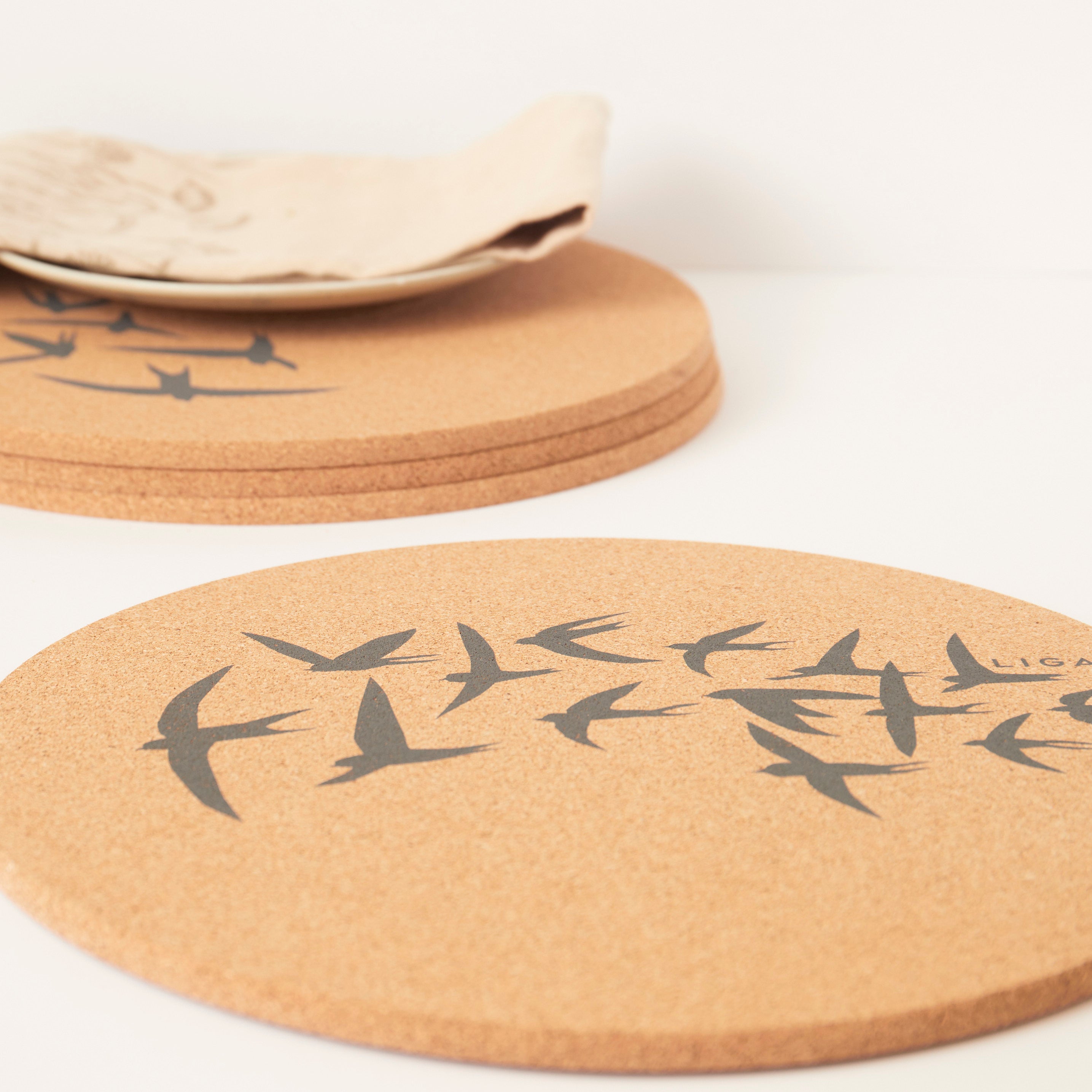 Cork Placemat - Swallows