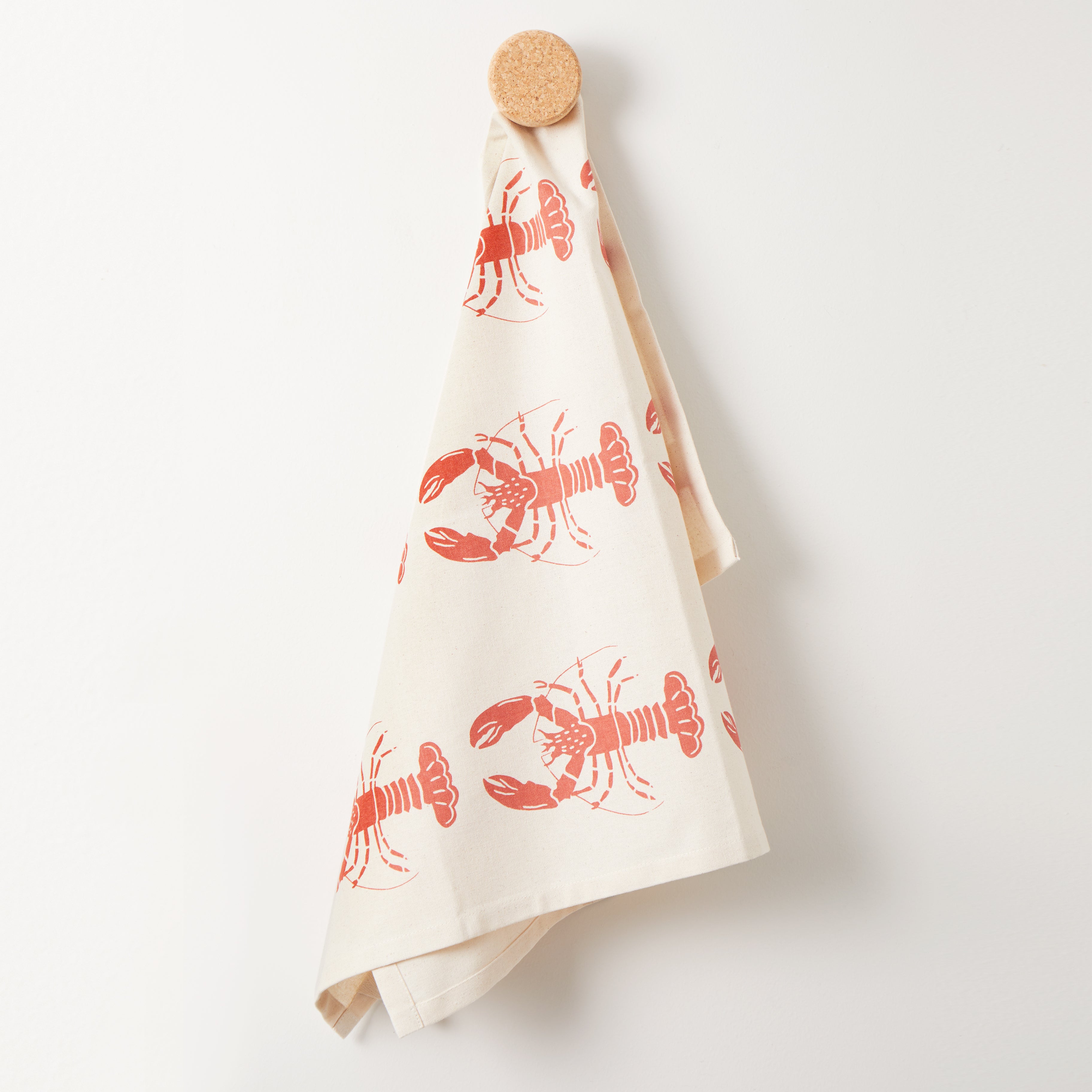 Organic Tea Towels | Lobster Red