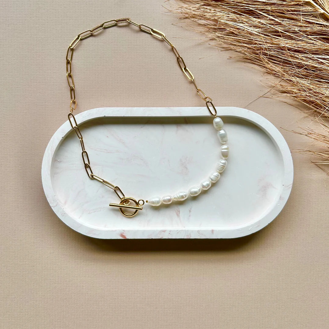 Wave Pearl Necklace | BespokeAli Studio