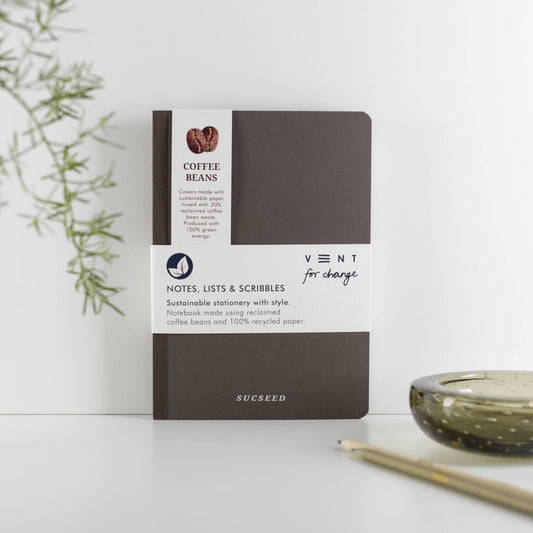 Recycled Sucseed Notebook - Coffee Beans