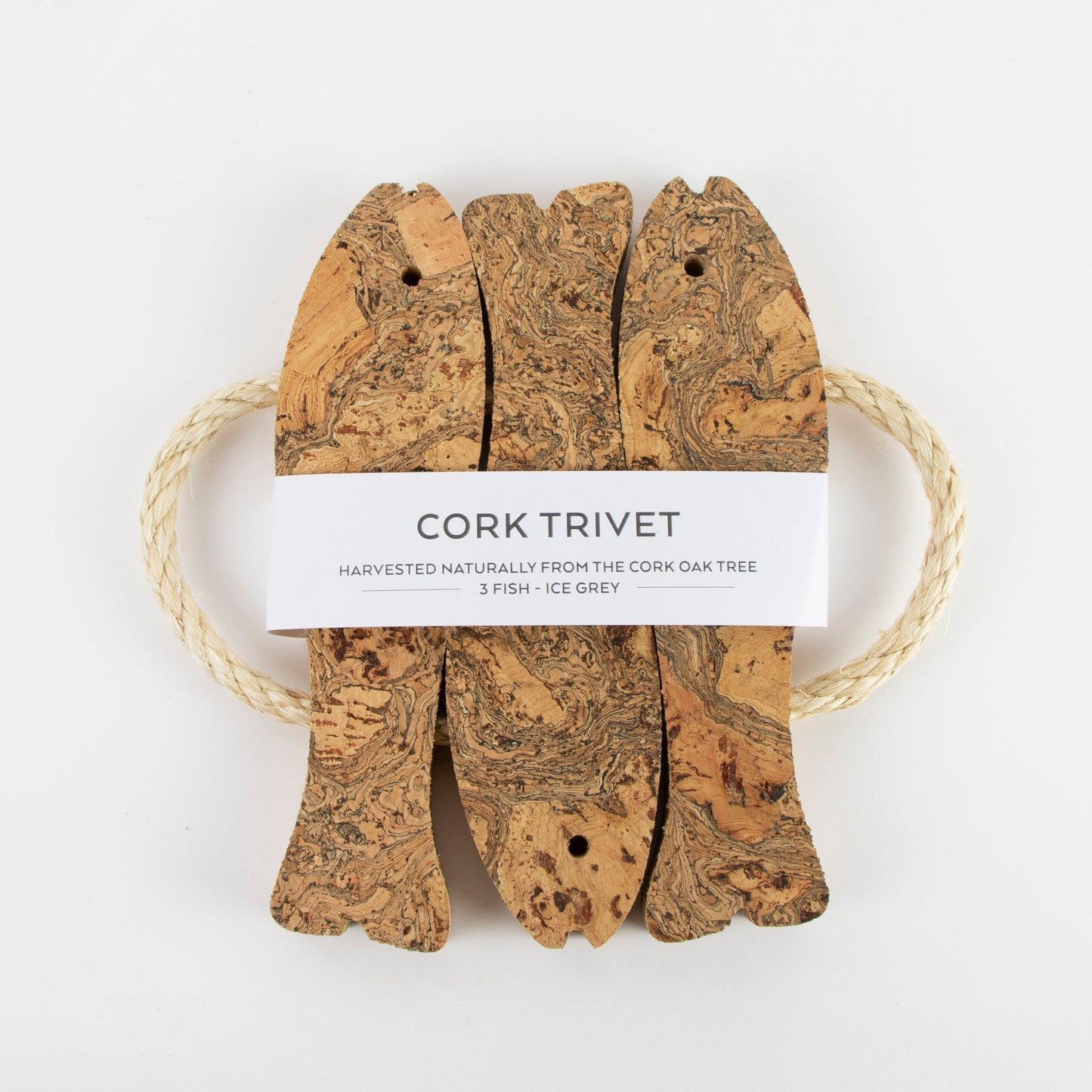 Natural Cork Trivet | 3 Fish