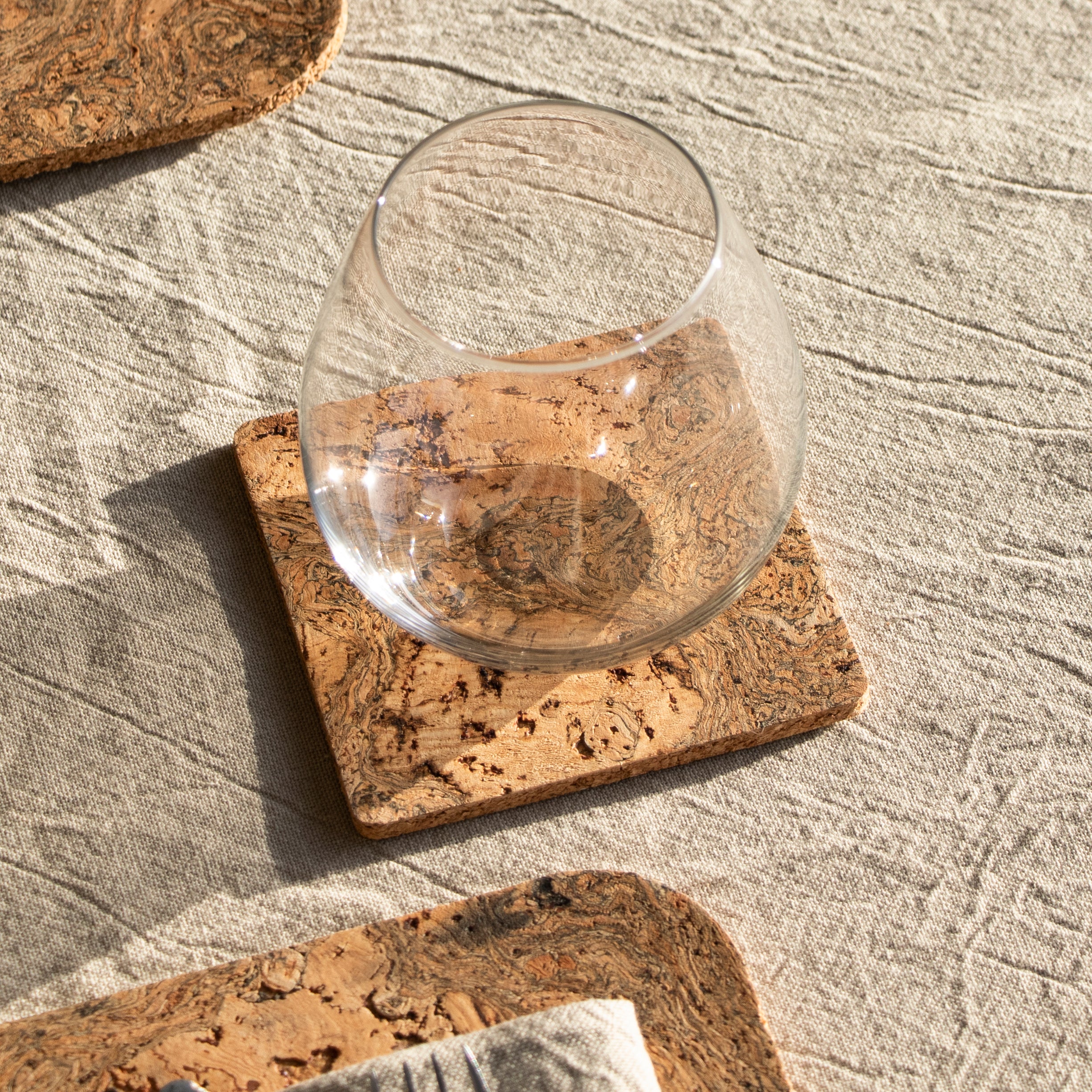 Natural Coaster Set | Square