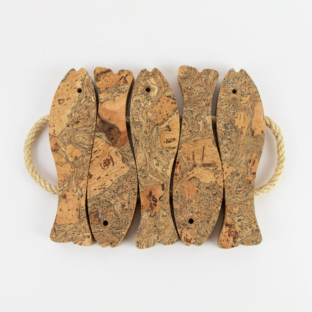 Natural Cork Trivet | 5 Fish