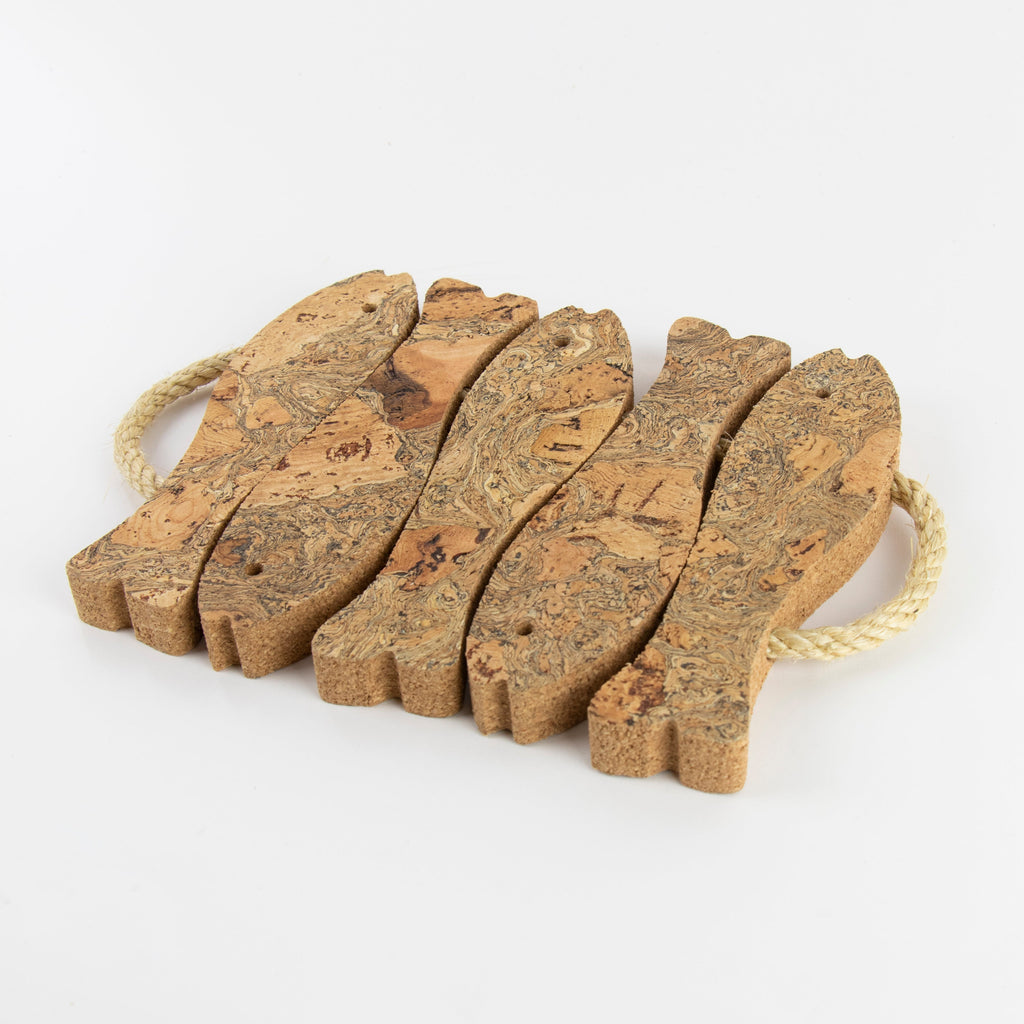 Natural Cork Trivet | 5 Fish