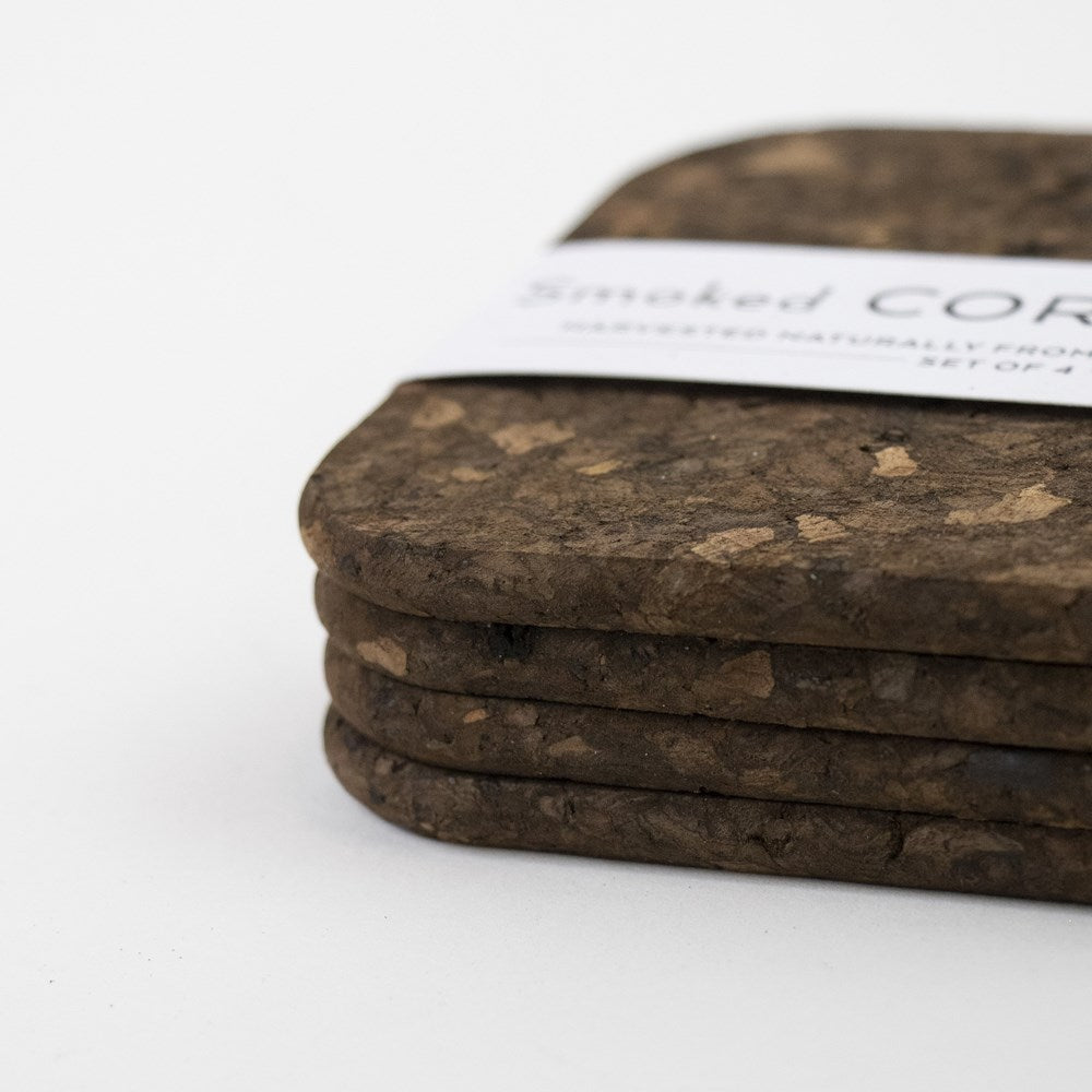 Smoked Cork Coasters | Square