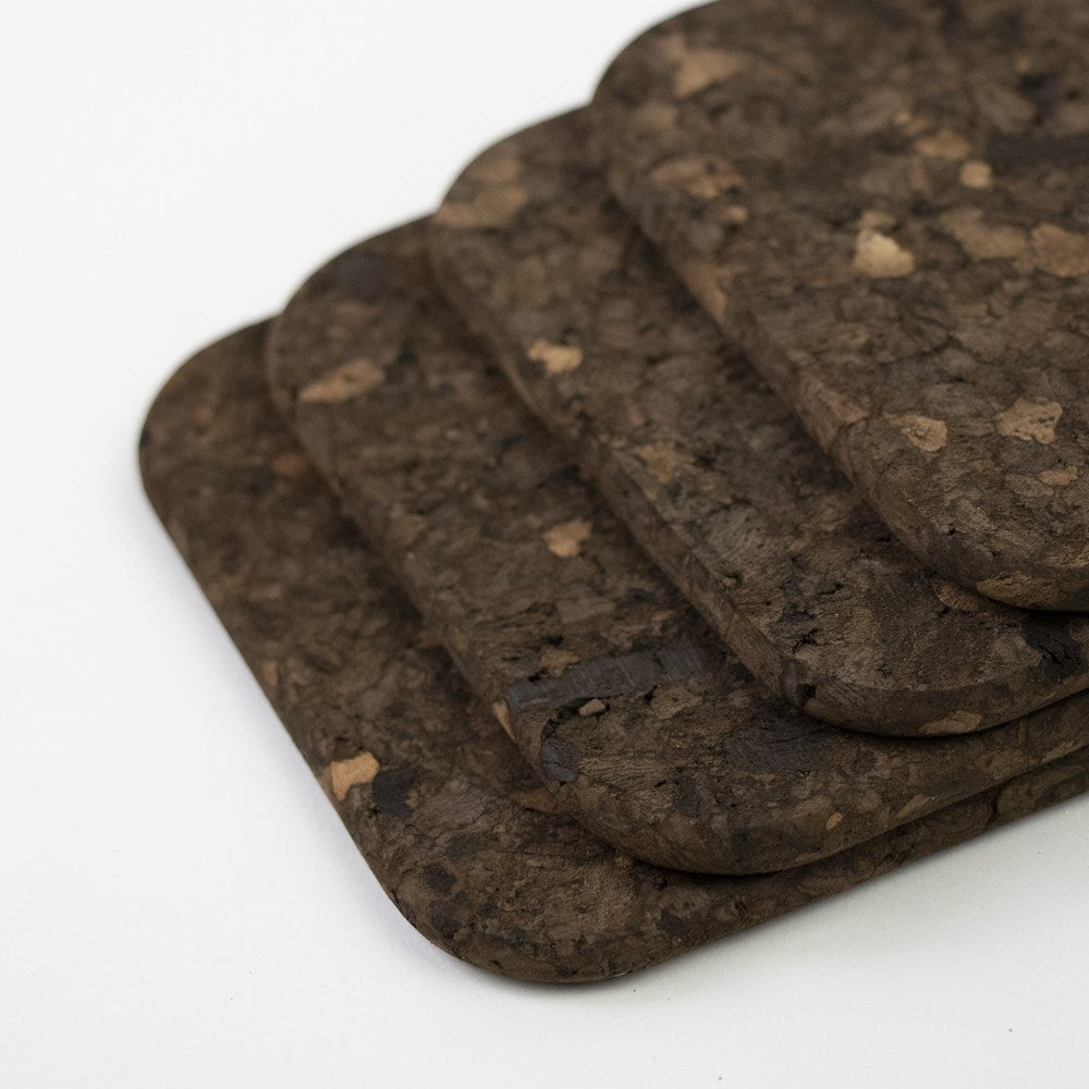 Smoked Cork Coasters | Square