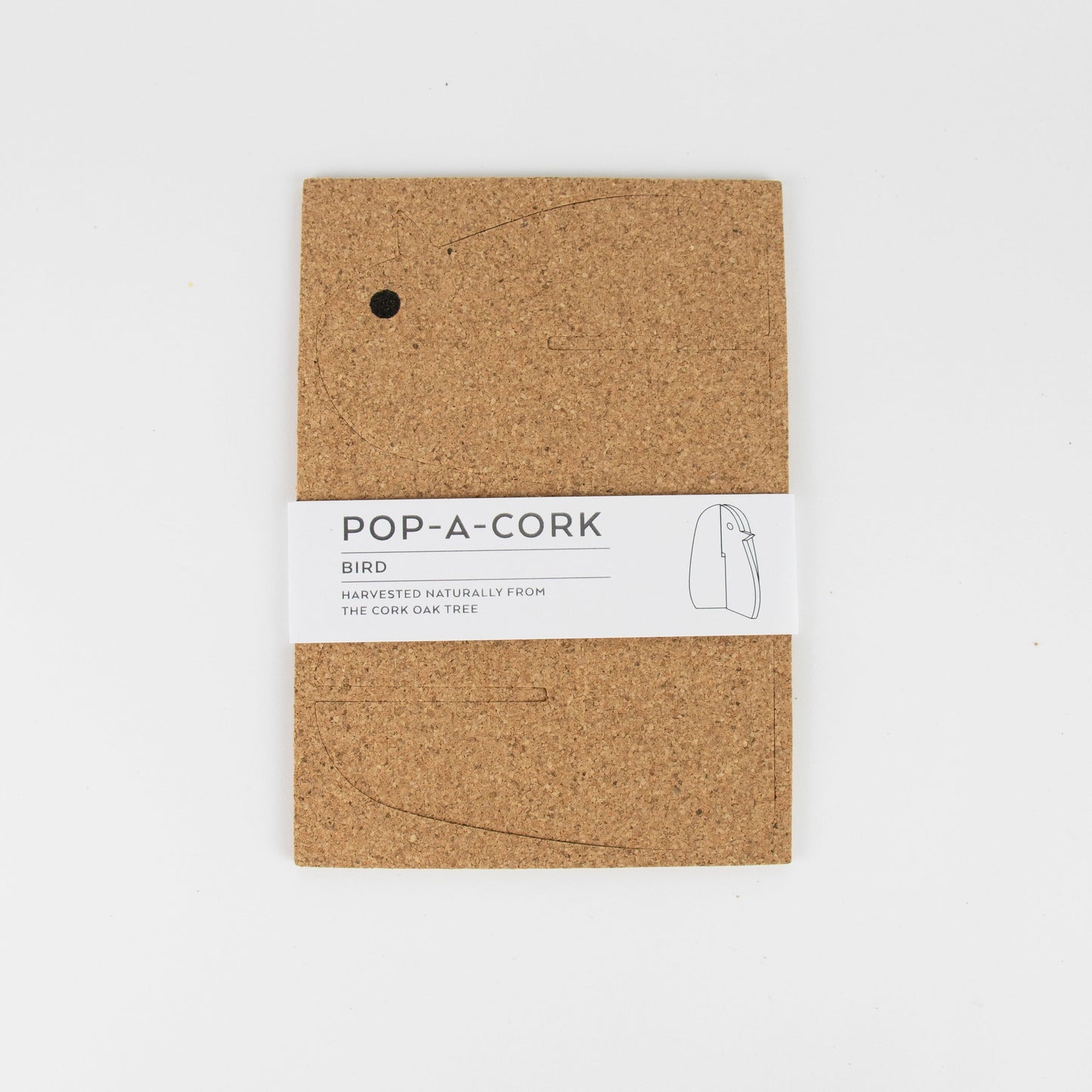 Organic Cork Decoration Pop-A-Cork |  Bird