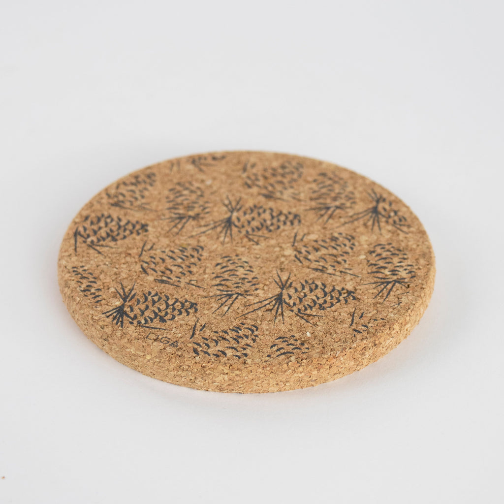 Cork Mats | Pinecones Grey