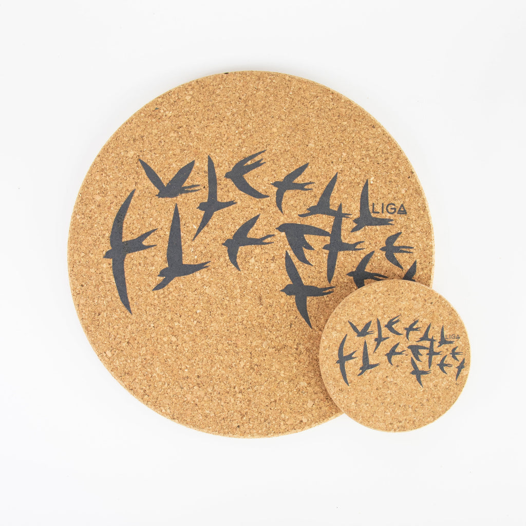Cork Mats | Swallows Grey