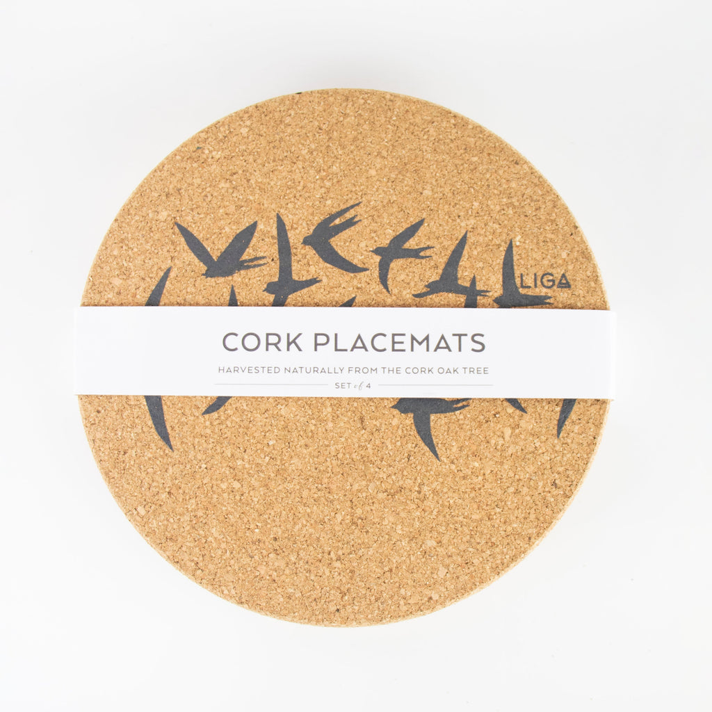 Cork Mats | Swallows Grey