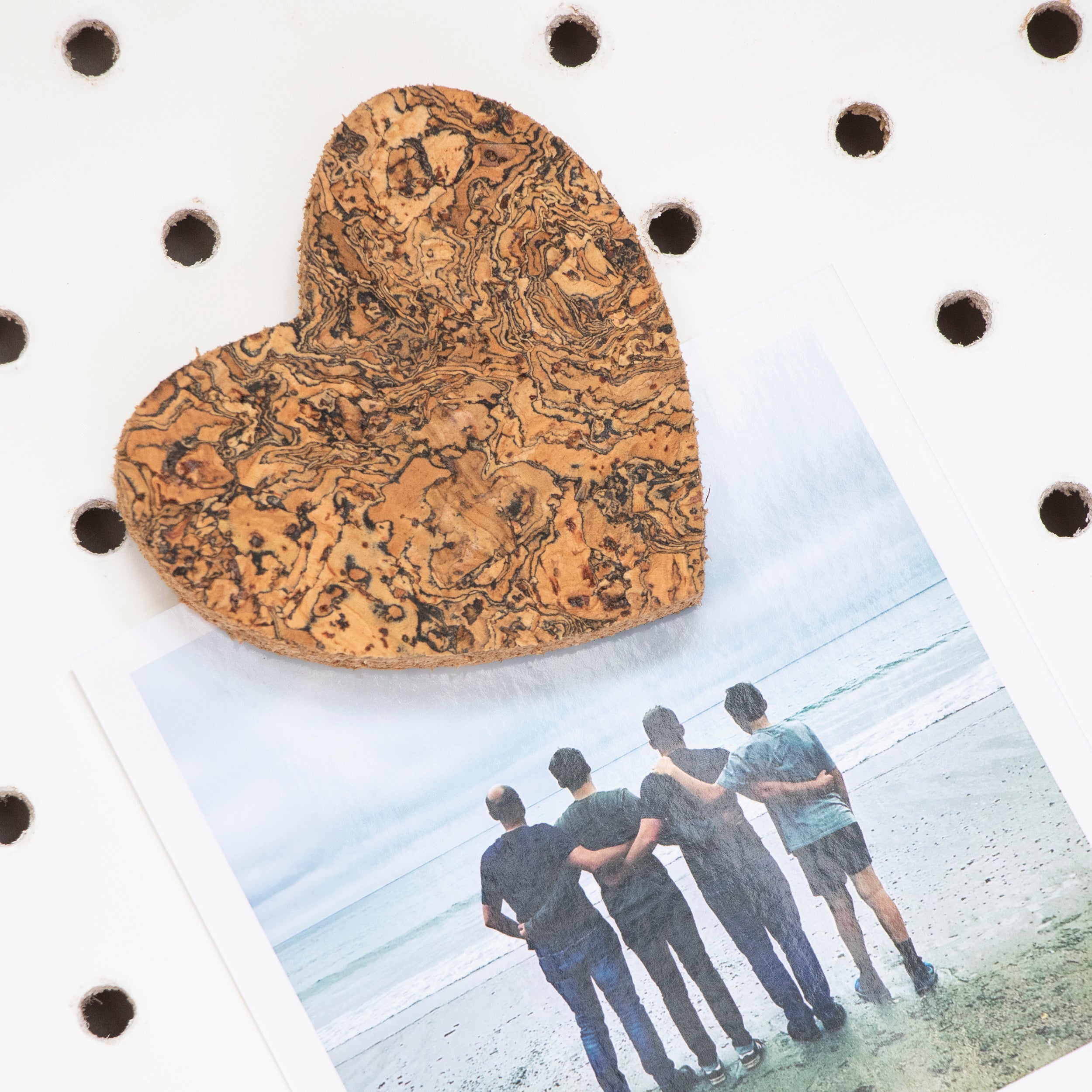 Natural Cork Heart Magnet